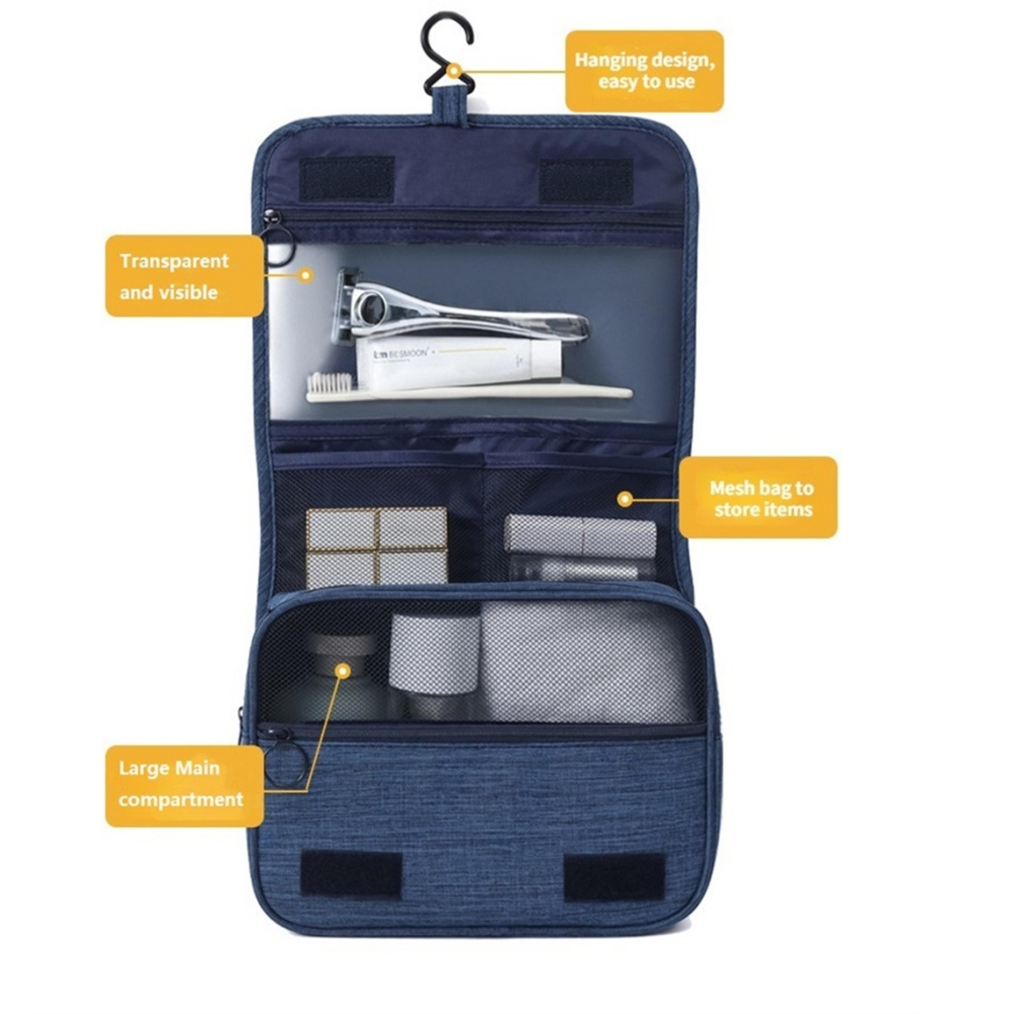 Travel Makeup Case Large Capacity Toiletry Washbag Waterproof Cosmetic Bag With Hanging Hook For Me 2