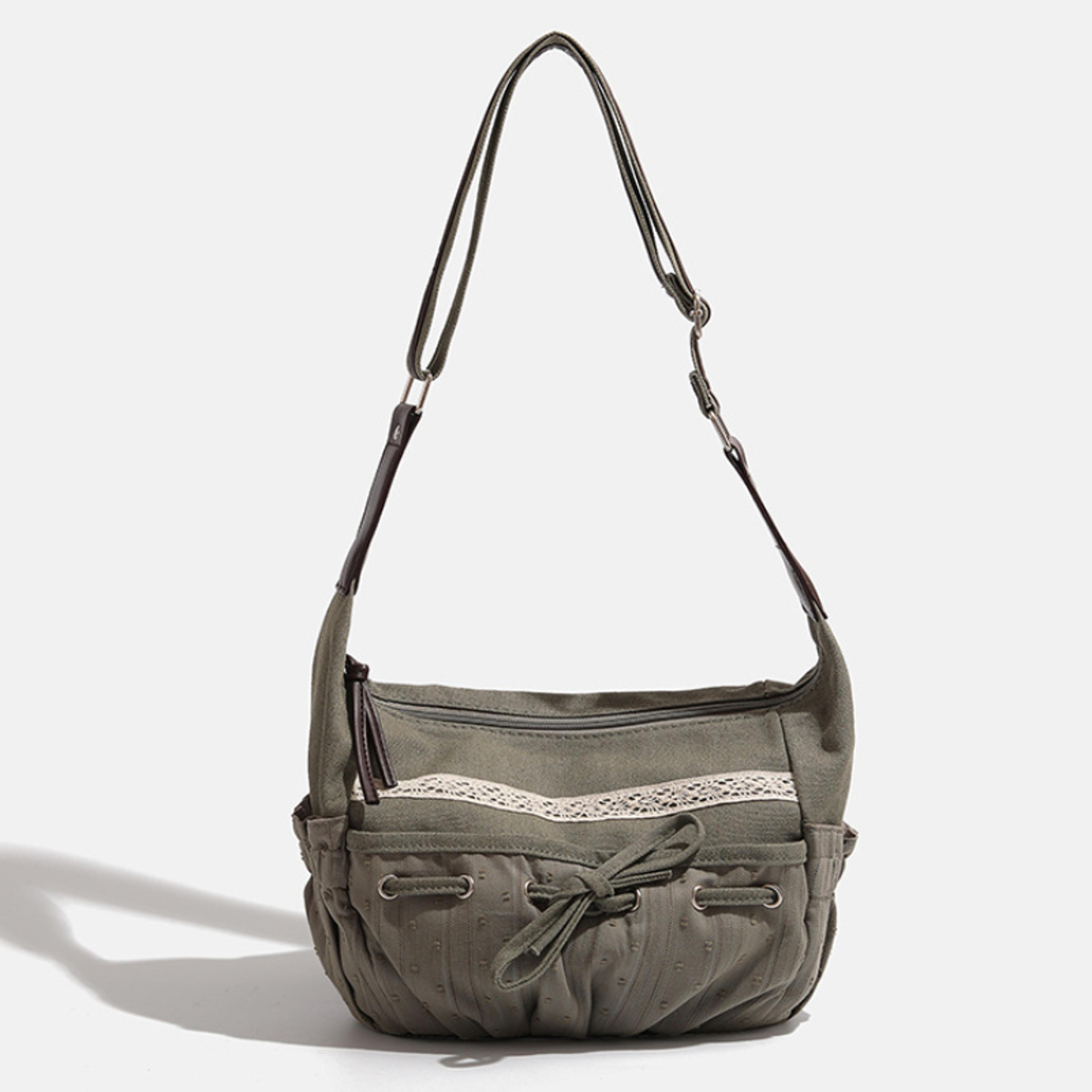 vintage crossbody bag denim bag, 2025 new designer, aesthetic streetwear, drawstring handbag, women casual shoulder bag
