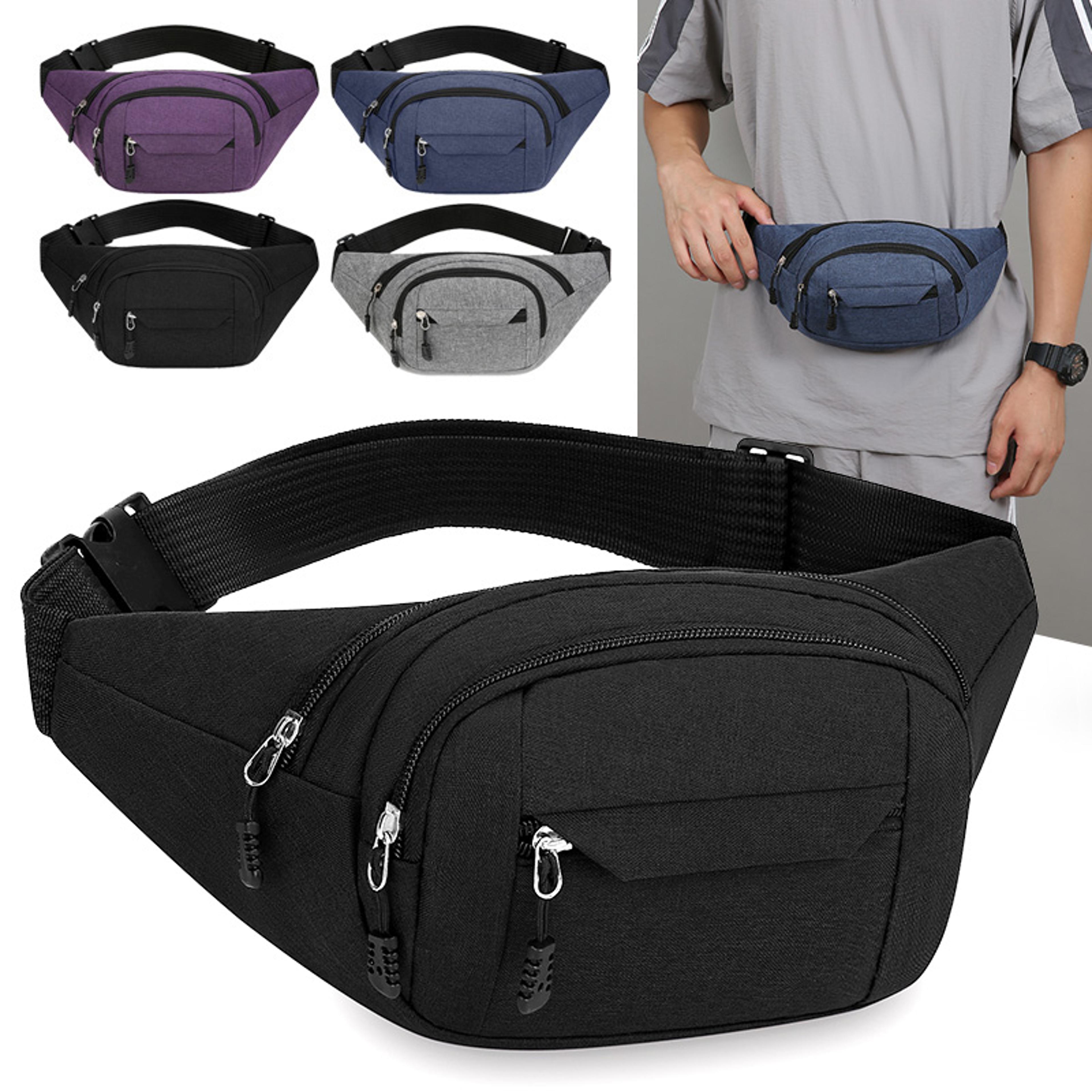 multifunctional durable waist bag, unisex large capacity water resistant belt pack, work and travel bag for men women