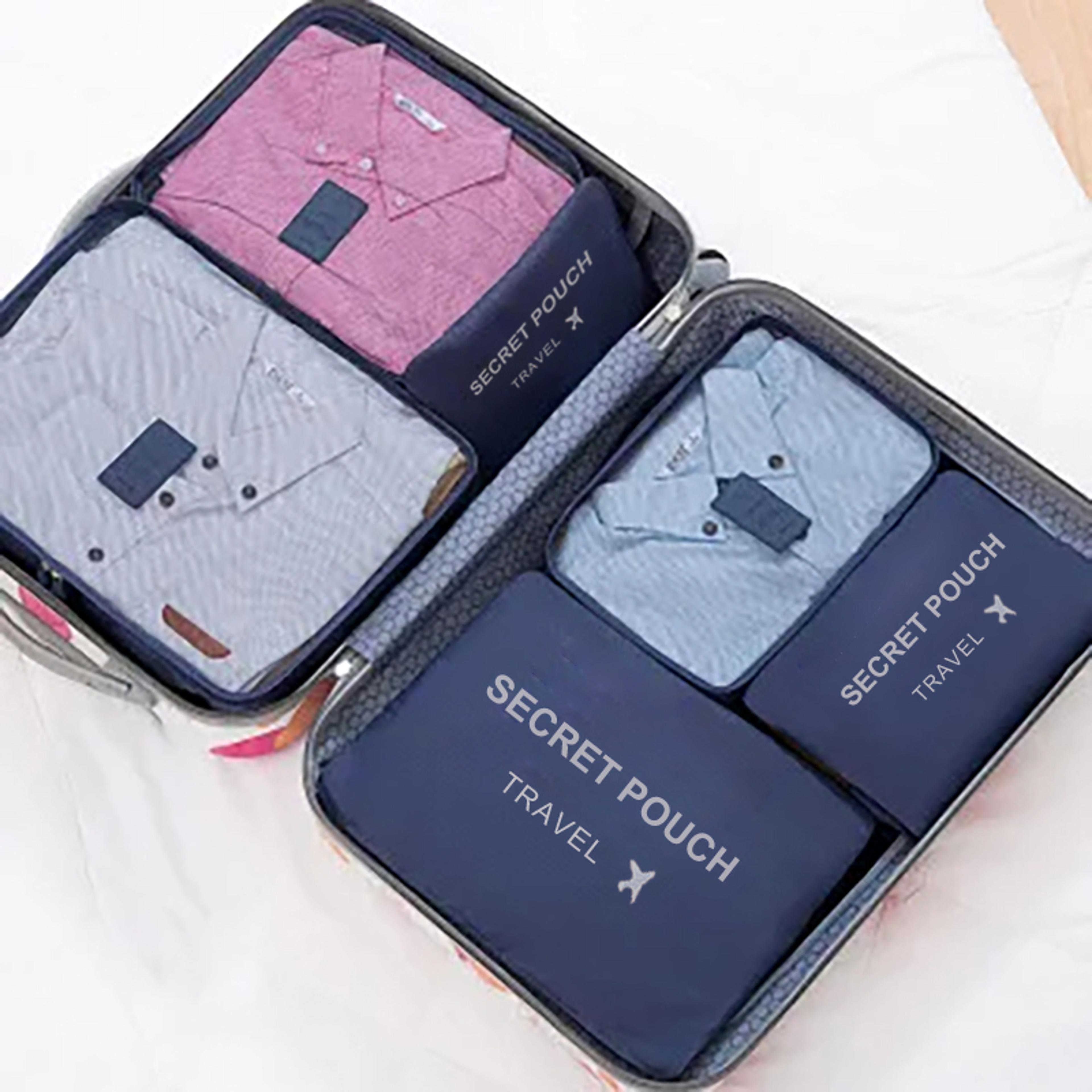 Travel Storage Bag Set Waterproof Luggage Organizer Large Capacity Pink Blue Grey Clothing And Unde 7