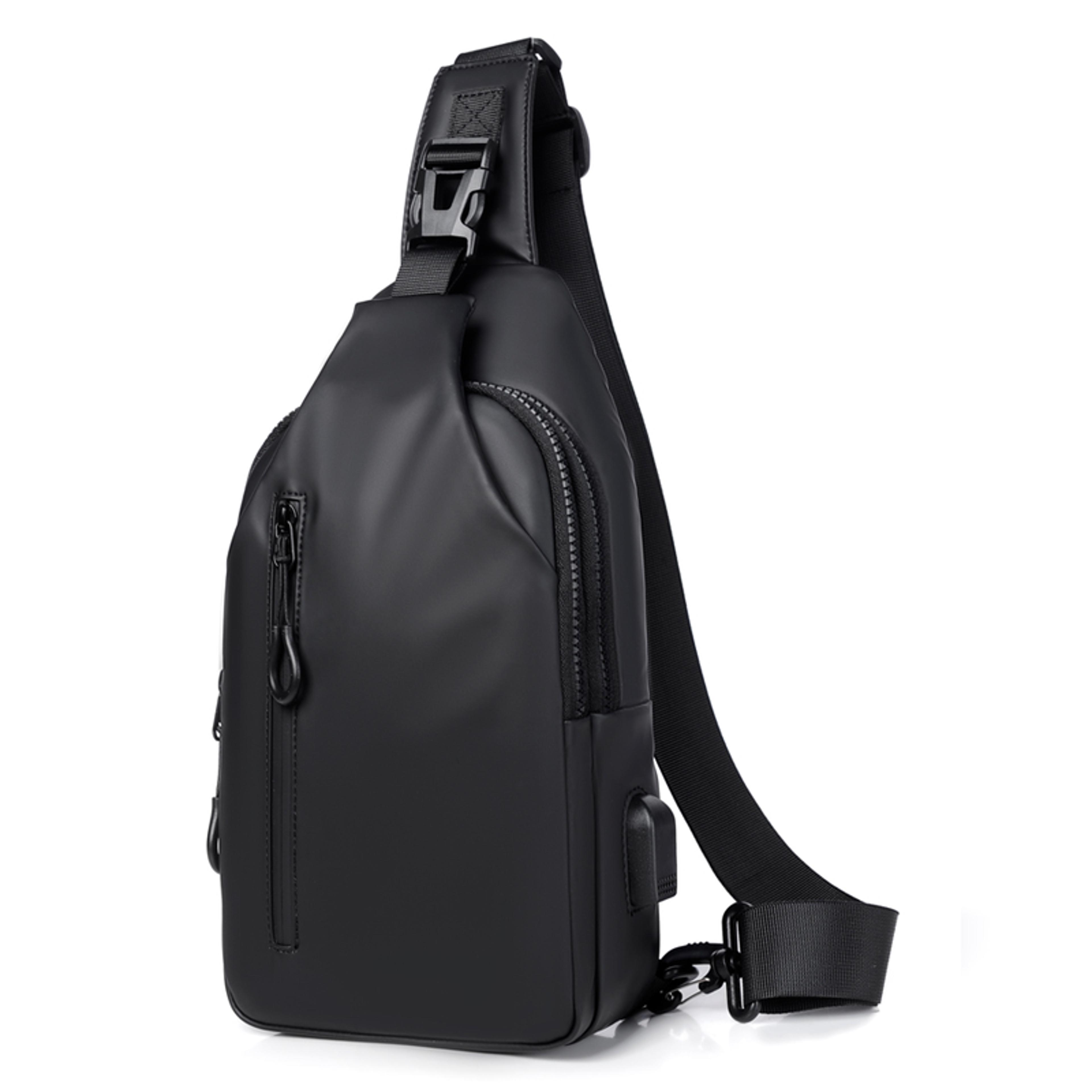 Mens Cross Bag With USB Multifunctional Chest Bag Adjustable Shoulder Strap Daily Commuting Bag 6