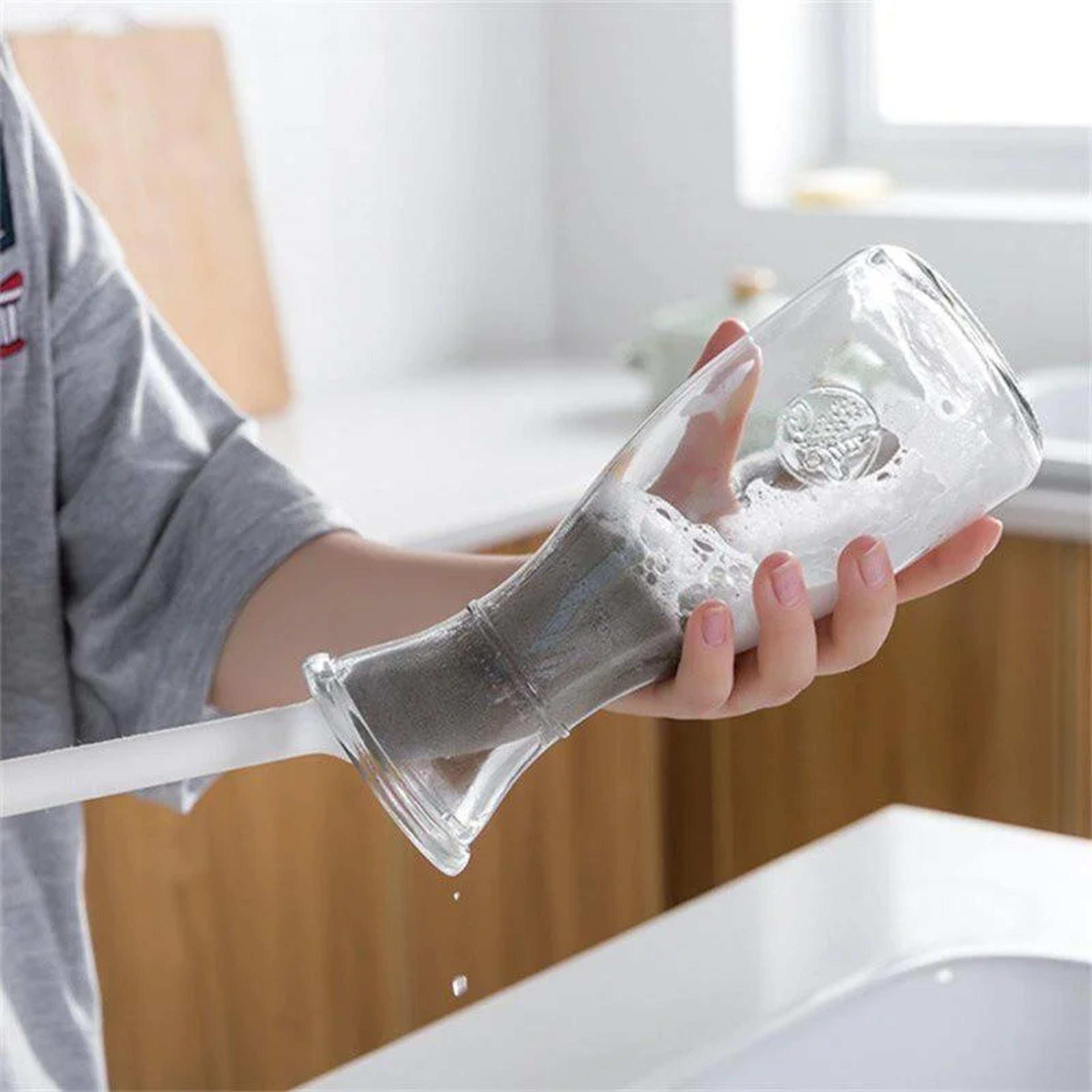 Long Handle Bottle Cleaning Sponge Brush For Cups Beer Glasses  Jugs Kitchen Scrubber Tool 1