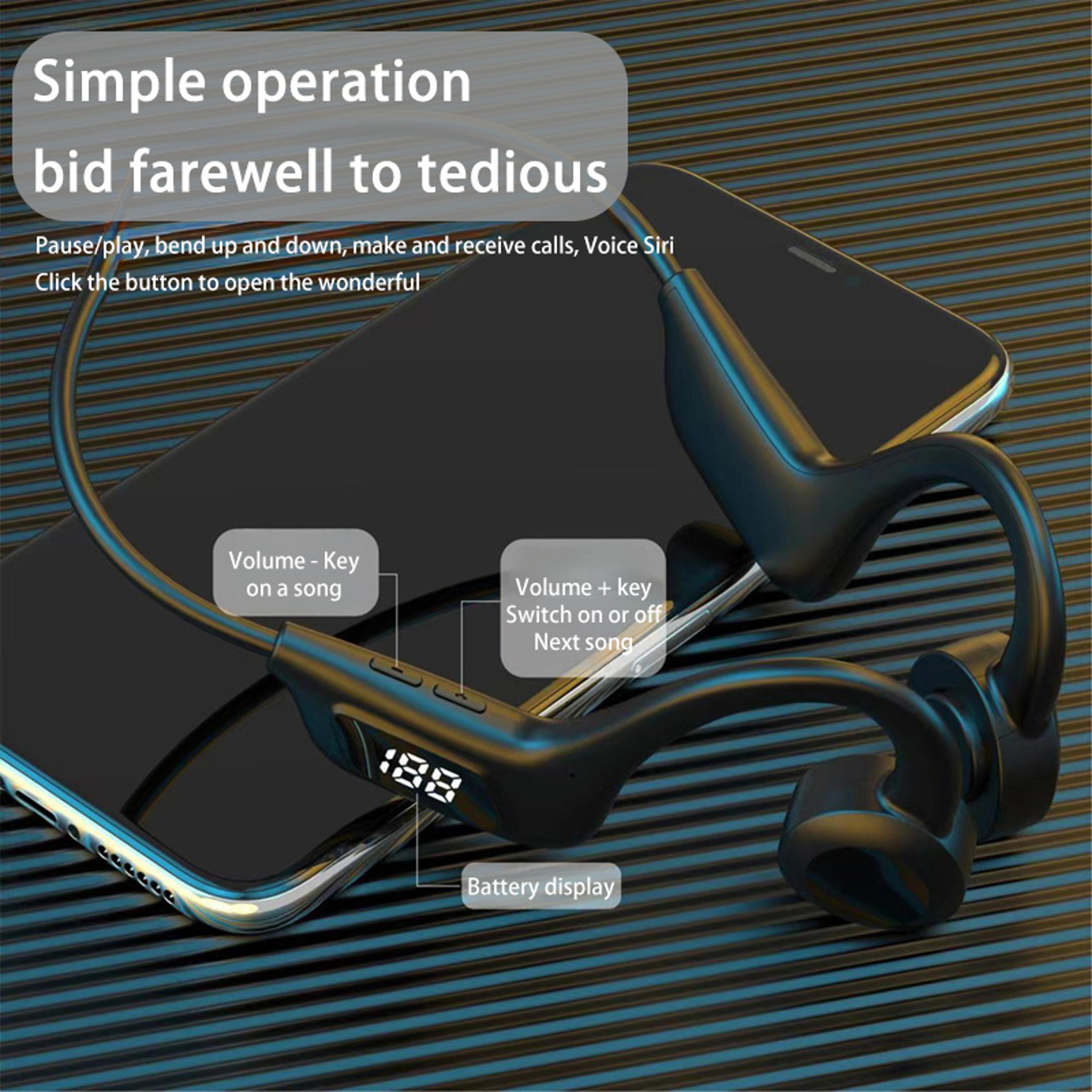 Open Ear Bone Conduction Bluetooth Sports Headphones With Mic For Running  Cycling 1