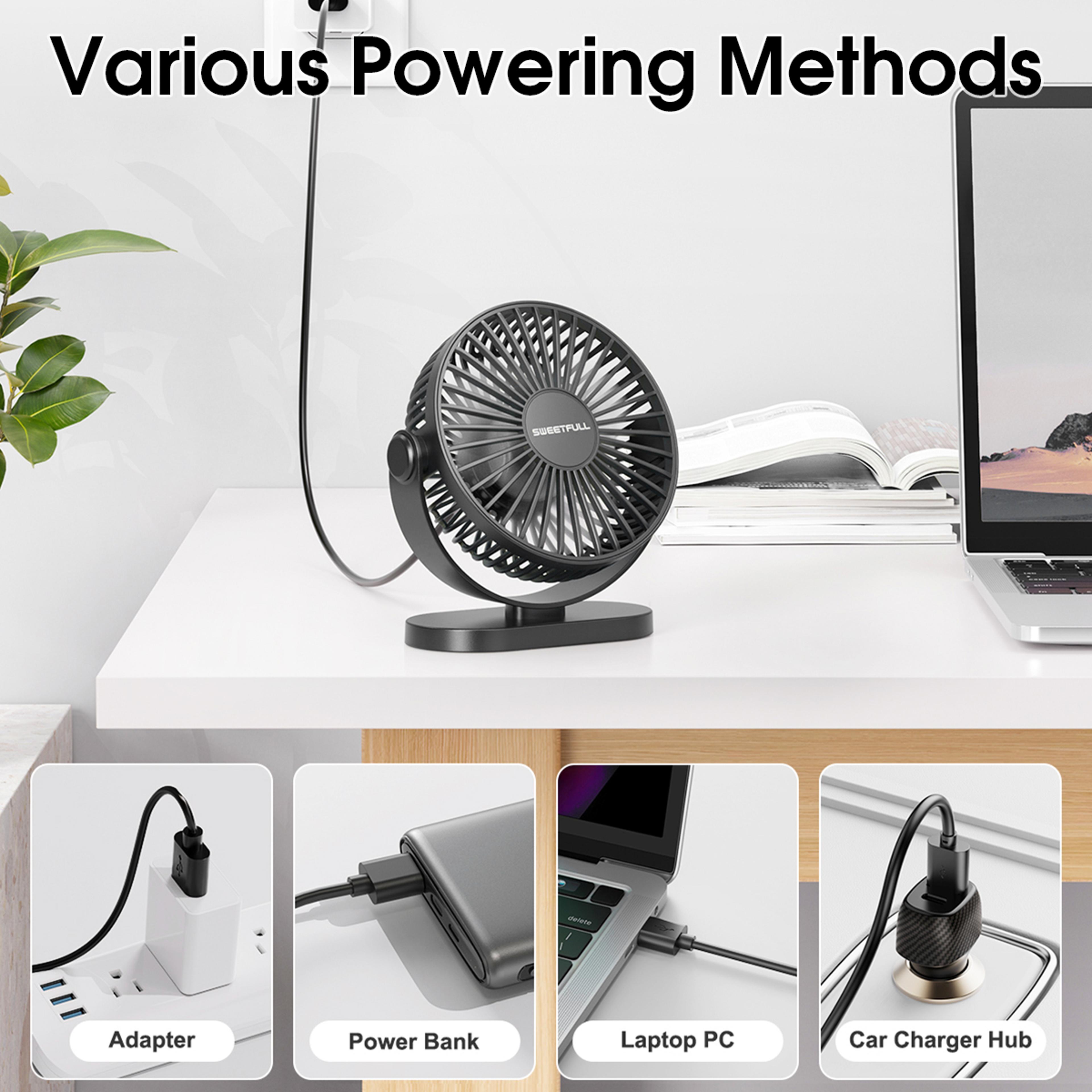Portable USB Desk Fan Quiet Speed Wall Mounted Mini Cooling Fan For Home Office 2