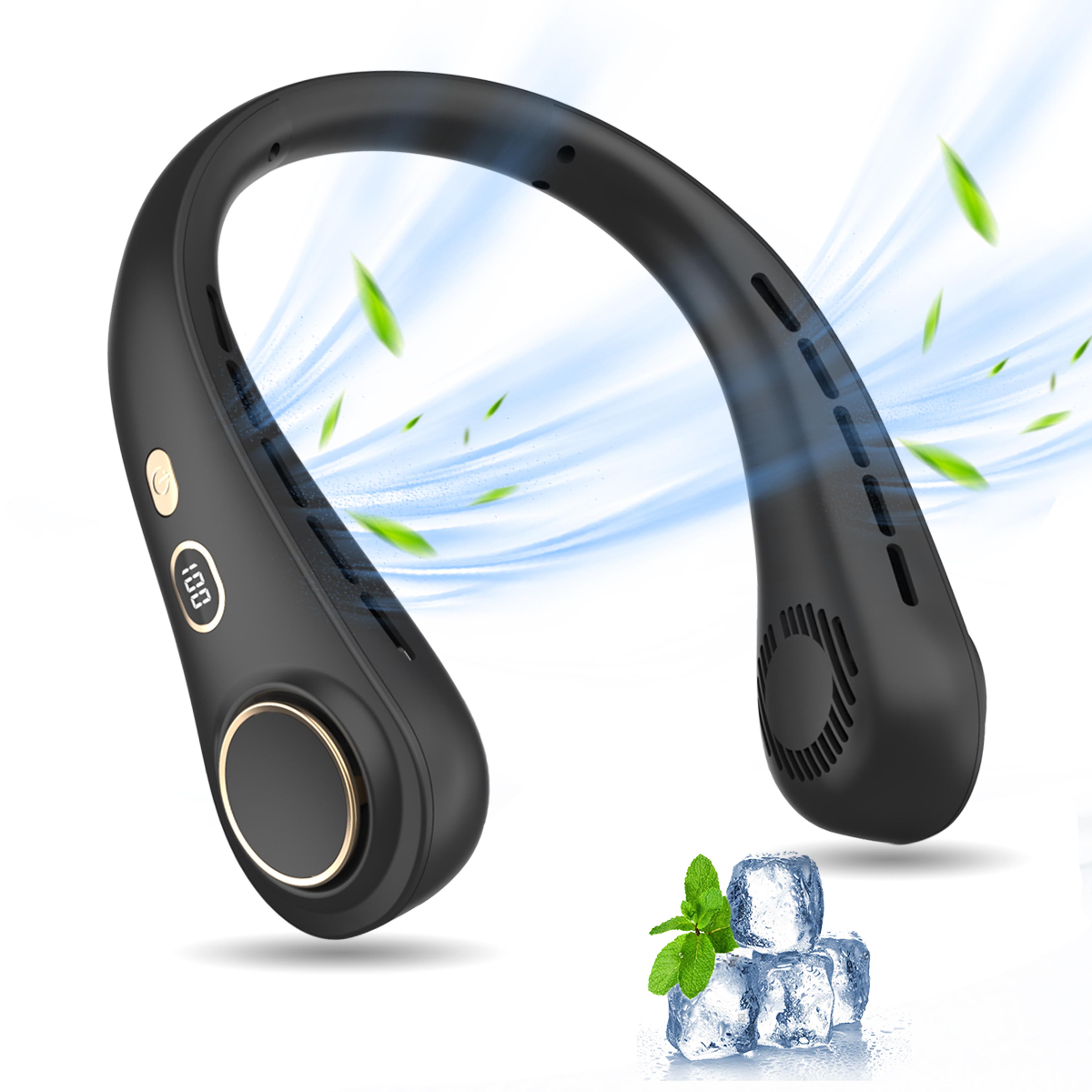 portable neck fan with speeds usb rechargeable bladeless hands free cooling fan