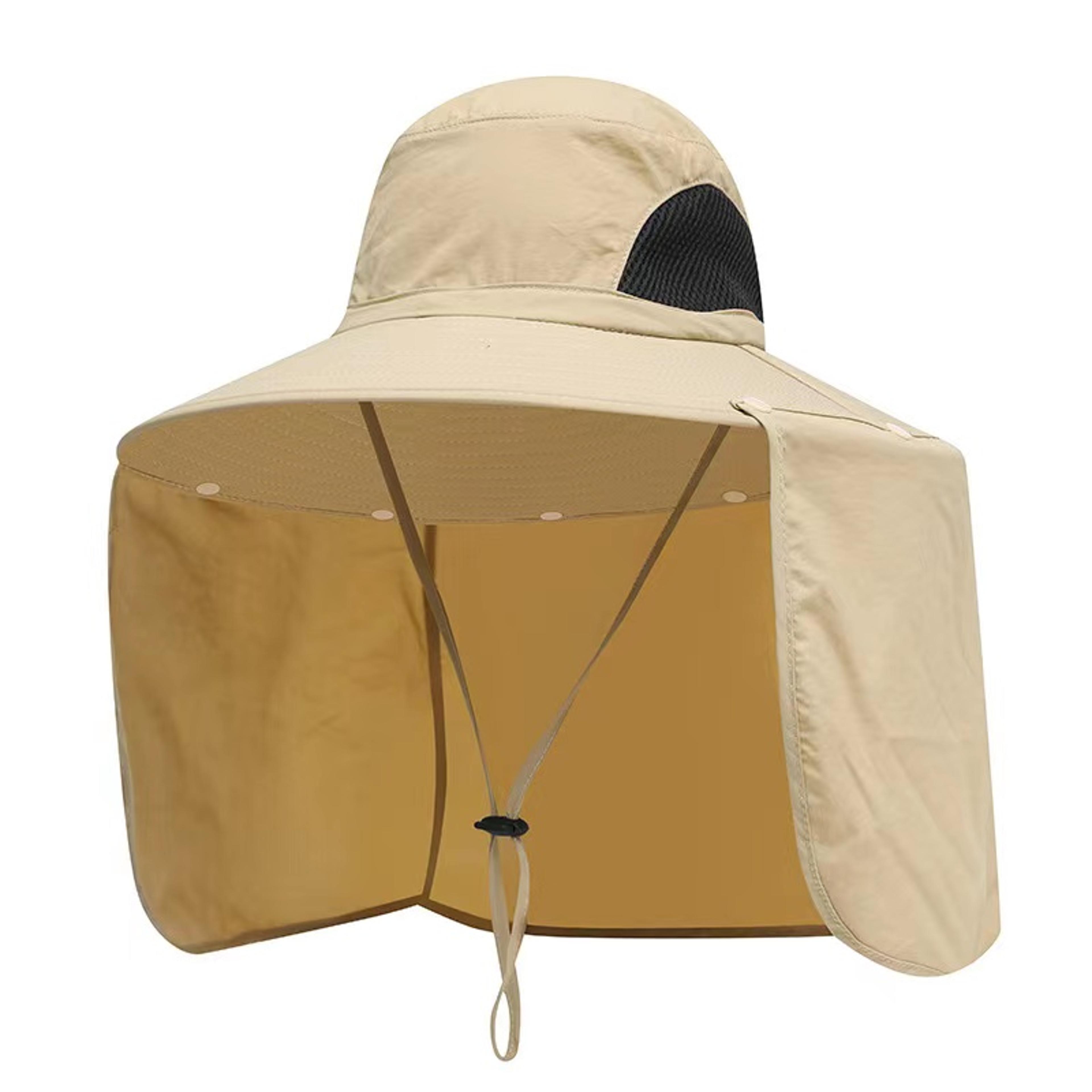 Wide Brim Sun Hat With Removable Neck Flap UV Protection Fishing Hat For Hiking  Outdoor Adventures 4