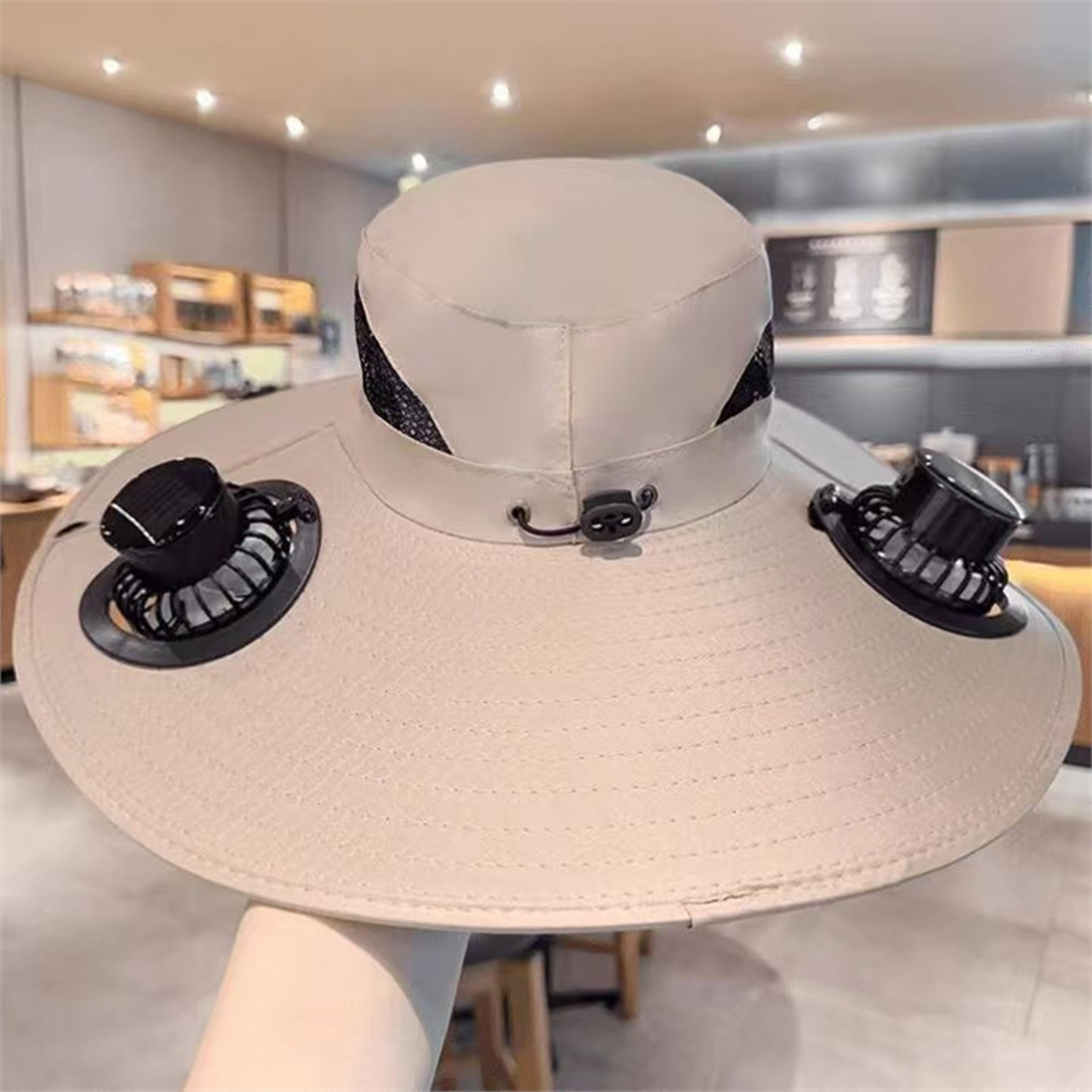 Solar Solar Fan Hat Cooling Sun Hat With USB Rechargeable Fan For Fishing Hiking  Travel 6