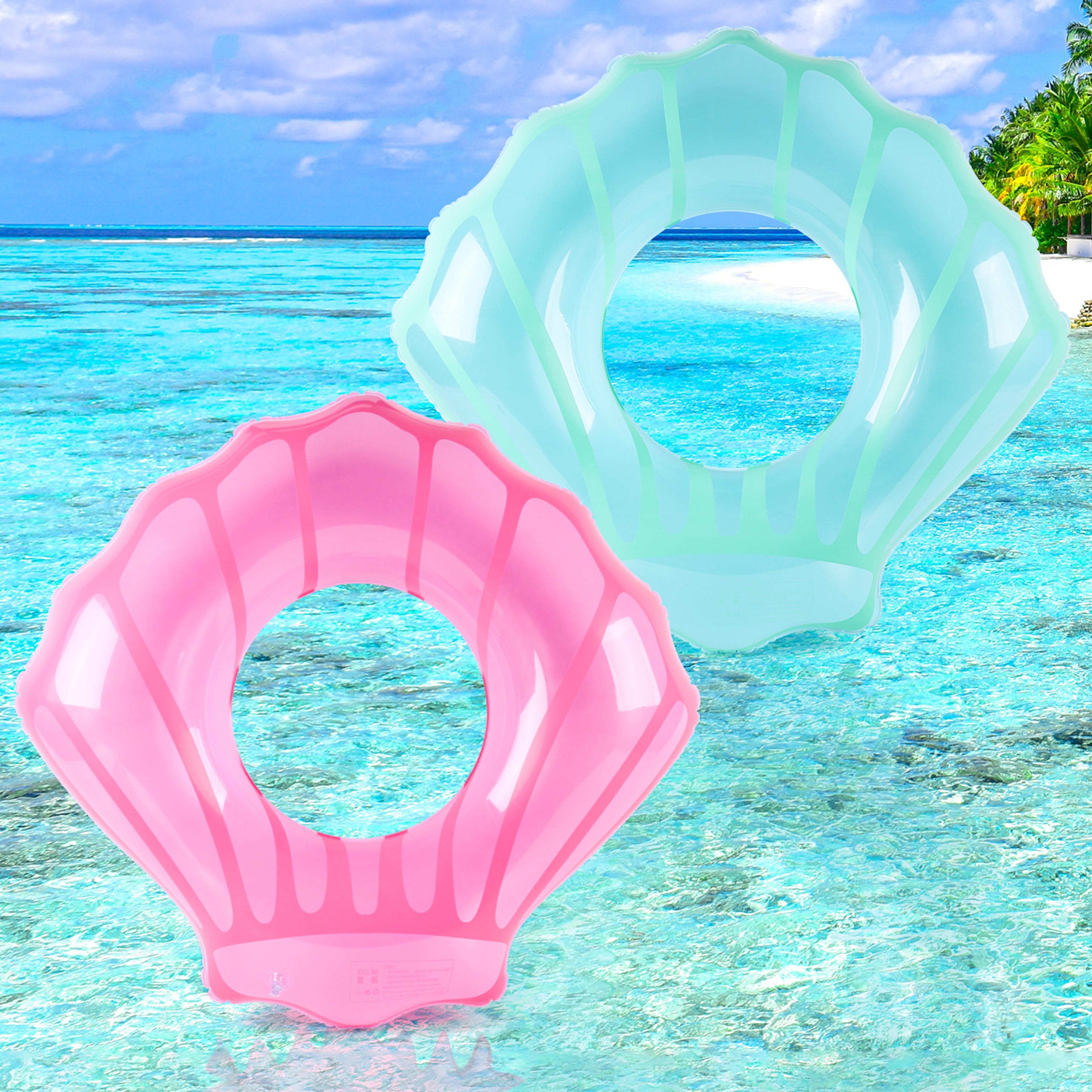 shell bliss pool float for adults thickened inflatable swim ring for beach & pool fun