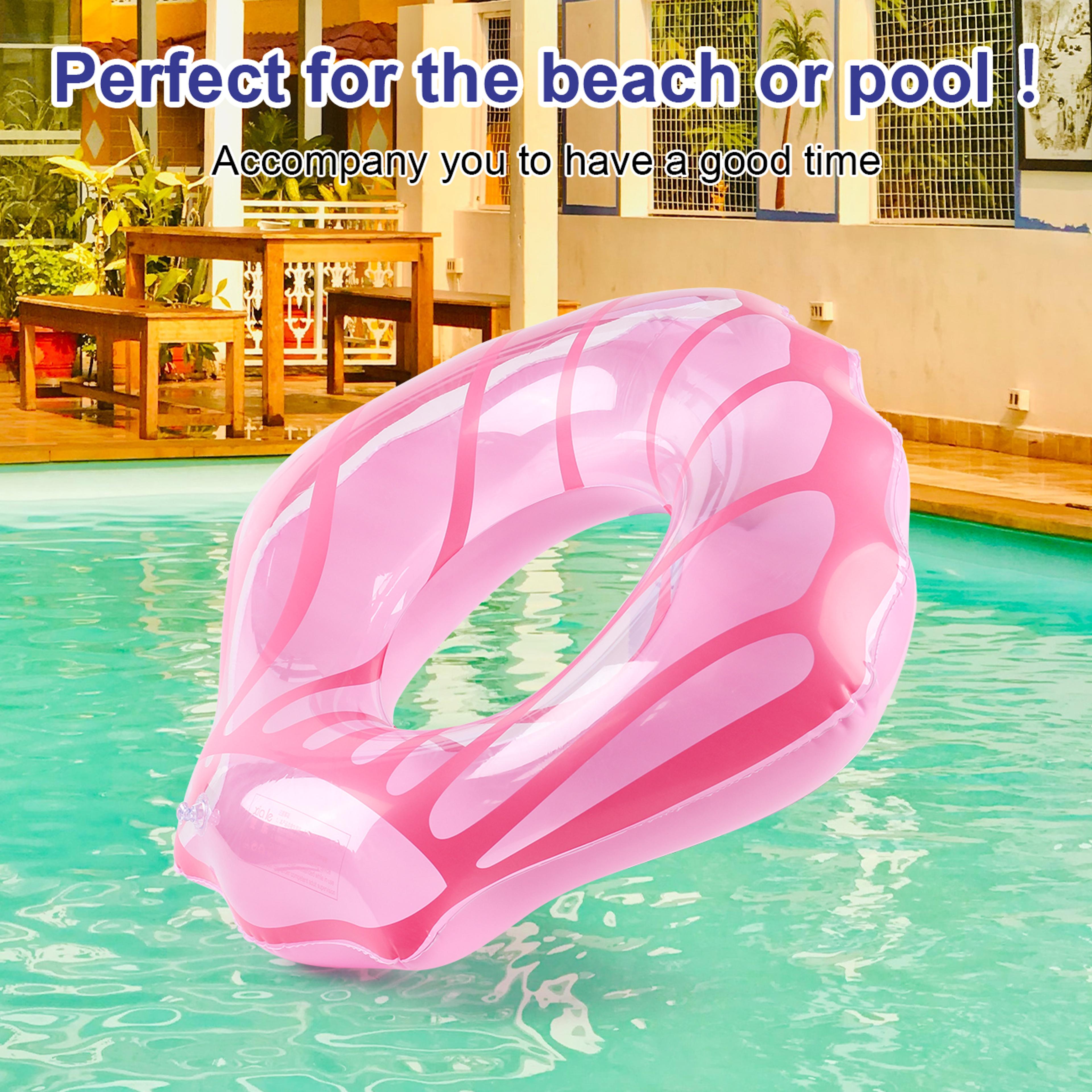 Shell Bliss Pool Float For Adults Thickened Inflatable Swim Ring For Beach  Pool Fun 2