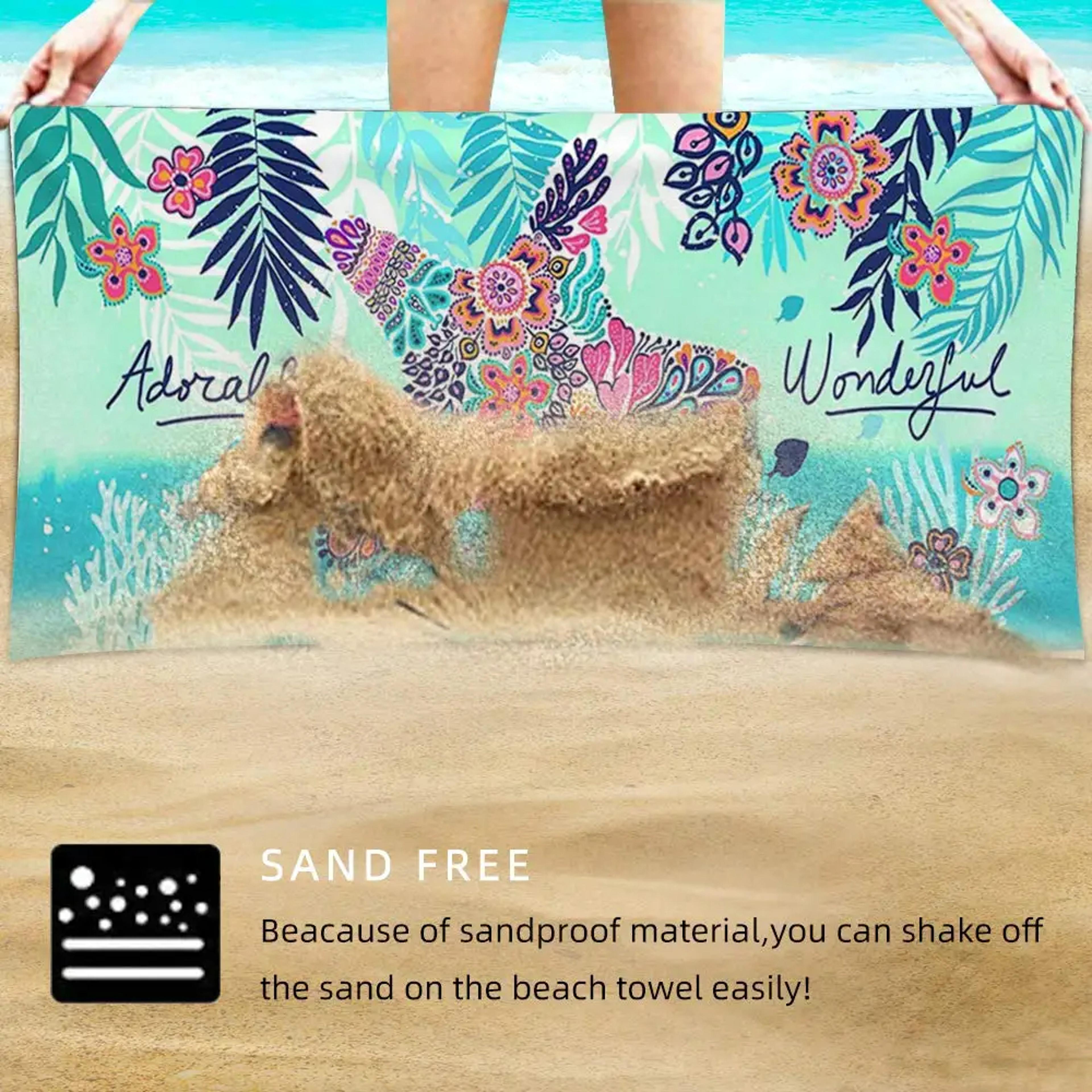 Oversized Microfiber Beach Towel Quick Dry Sand Free Travel Pool Towel 3