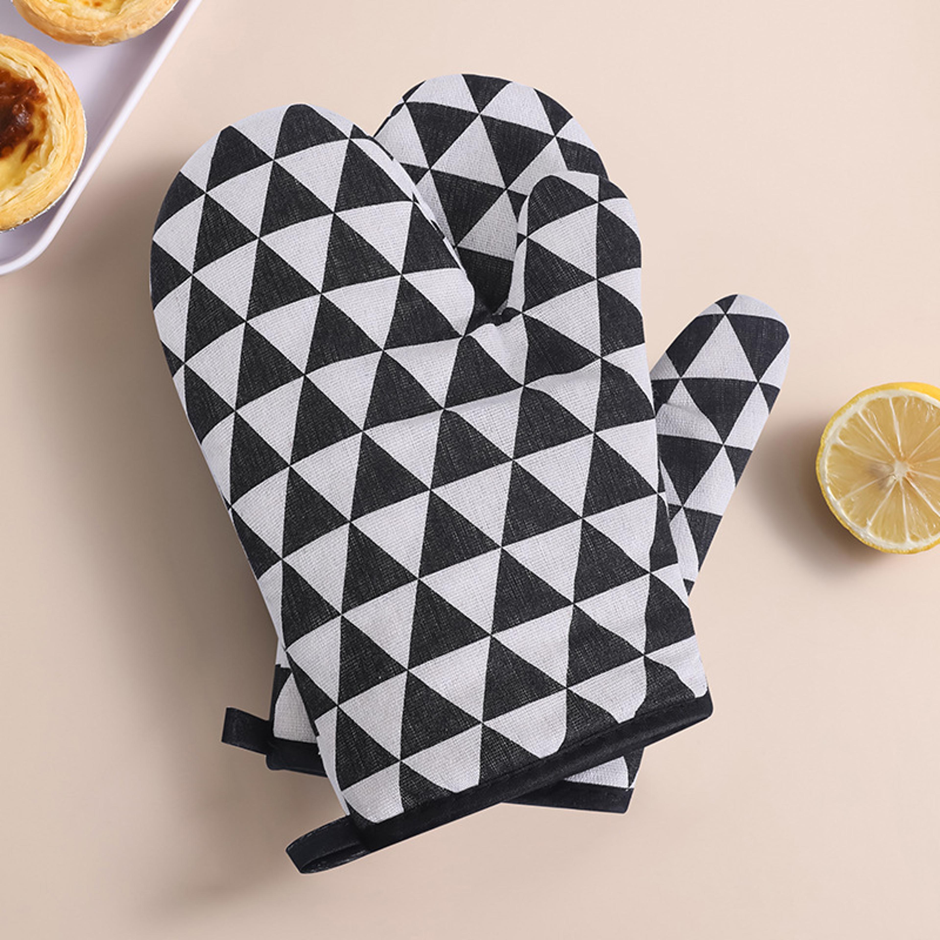 Heat Resistant Oven Gloves Non Slip Kitchen Baking Gloves For Microwave  Oven Cooking 5