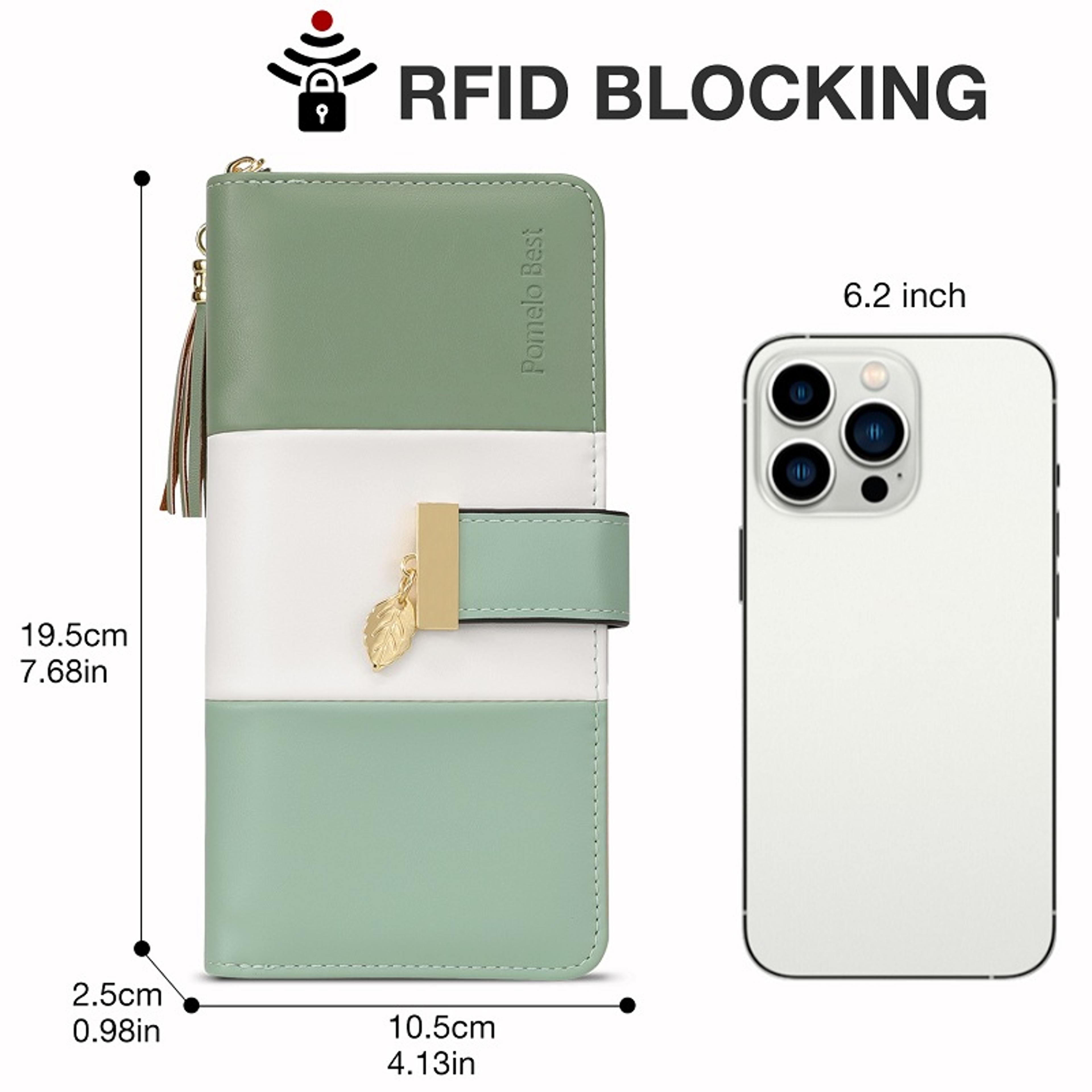 Pomelo RFID Blocking Wallet For Women Large Capacity Phone Wallet With Card Holder 3