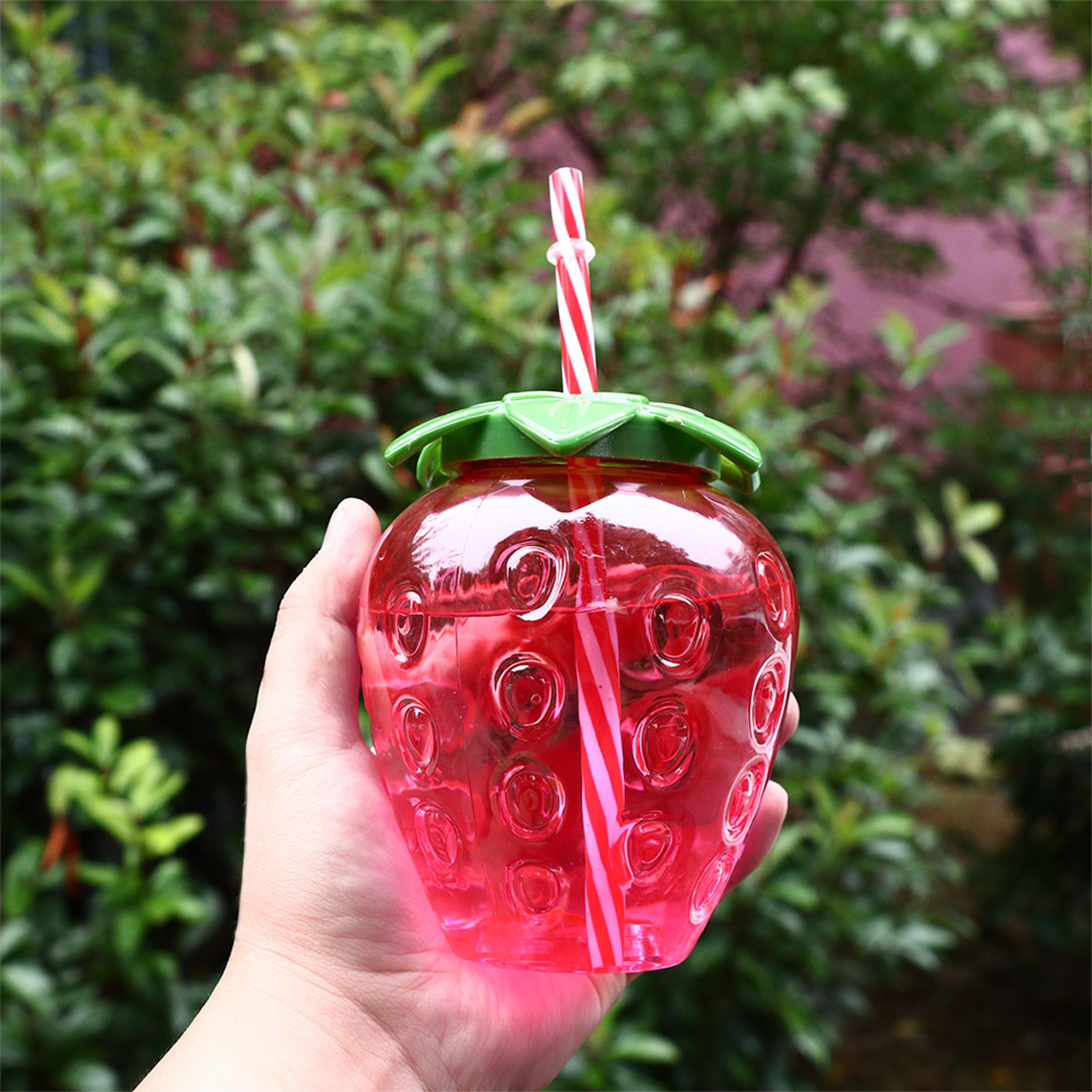 Strawberry Tumbler Cute Straw Cup Reusable Drinking Bottle 3