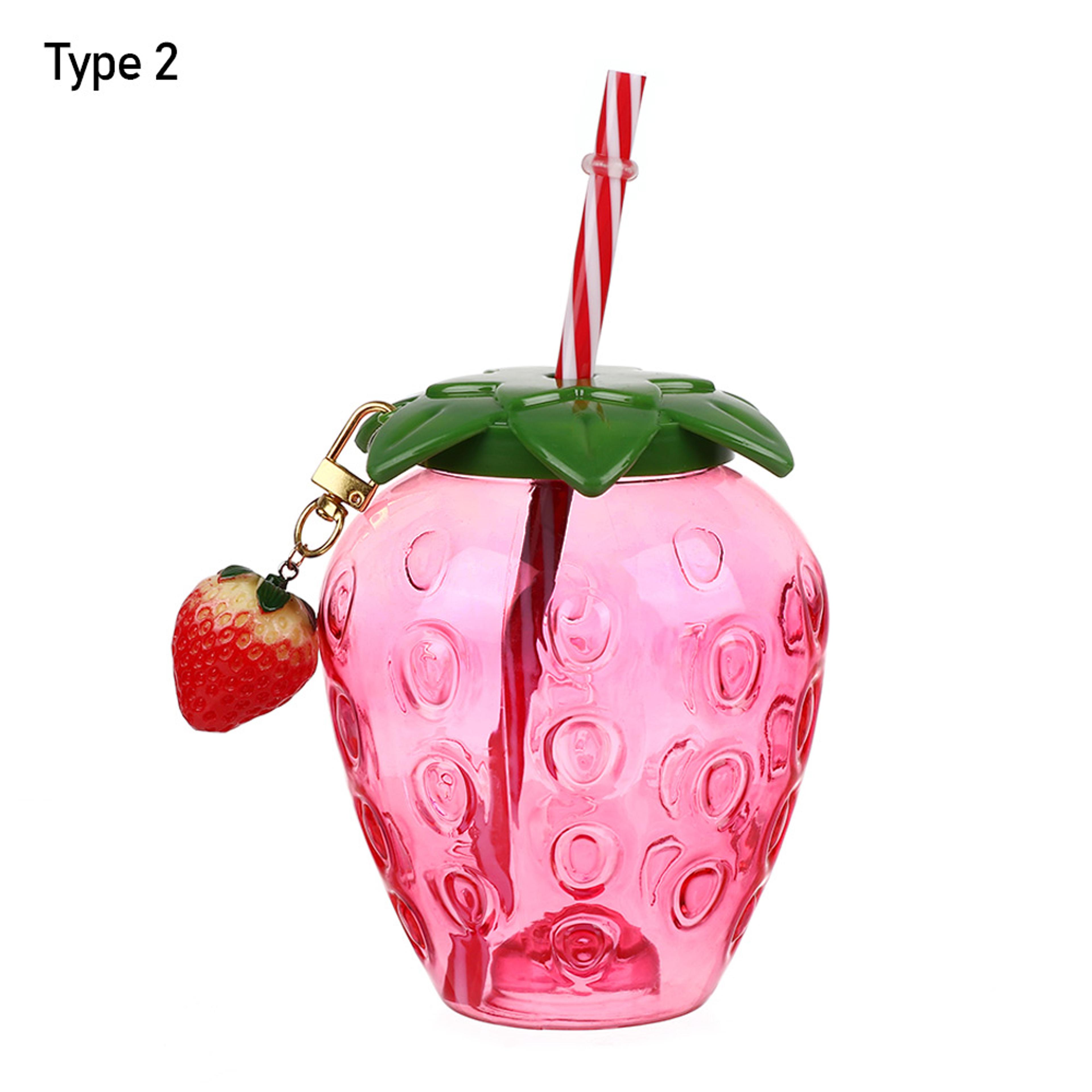 Strawberry Tumbler Cute Straw Cup Reusable Drinking Bottle 5
