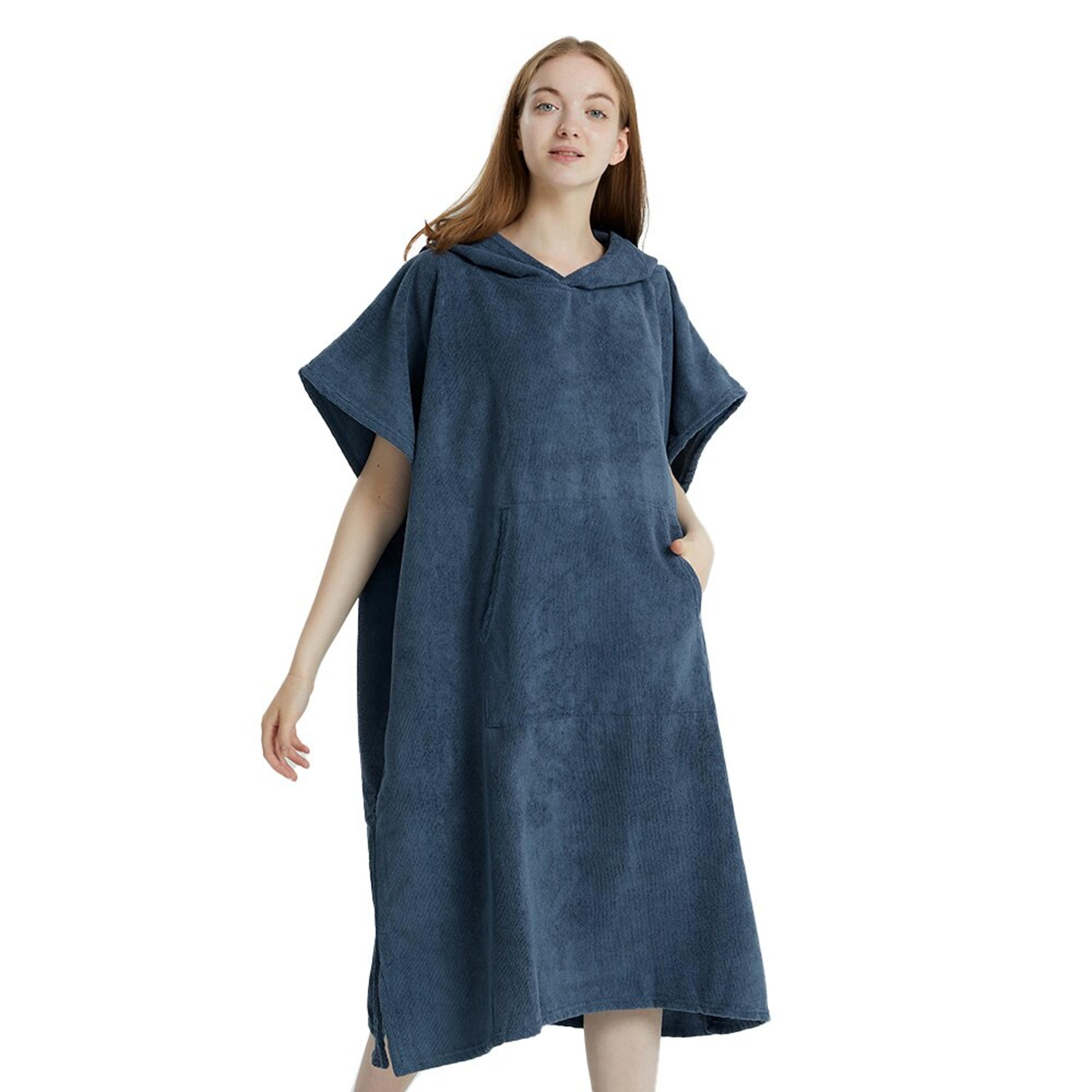 Quick Dry Surf Poncho Hooded Changing Robe Microfiber Beach Towel For Adults 9