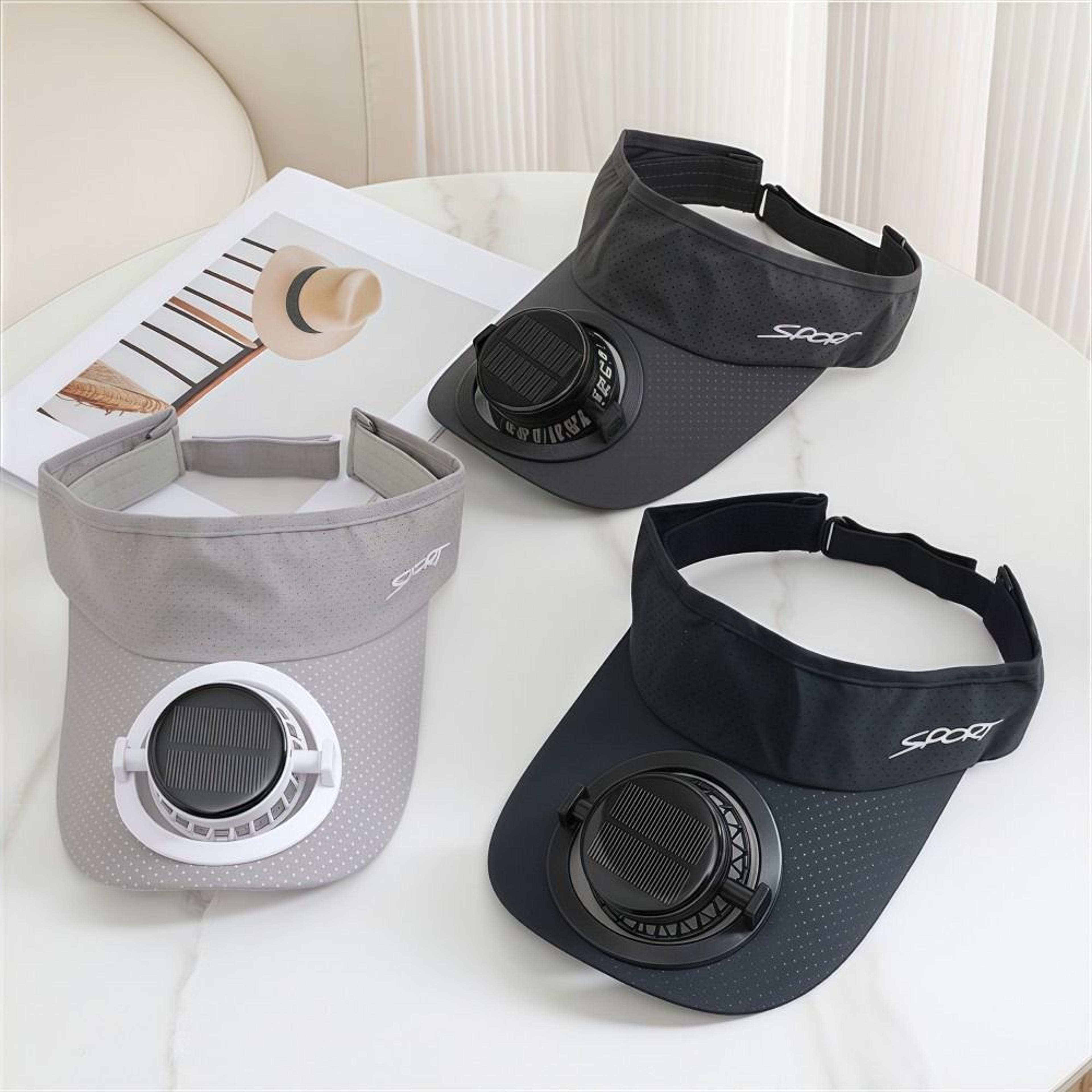 Solar Fan Hat With USB Rechargeable Cooling Fan And UV Protection For Outdoor Summer Activities 0