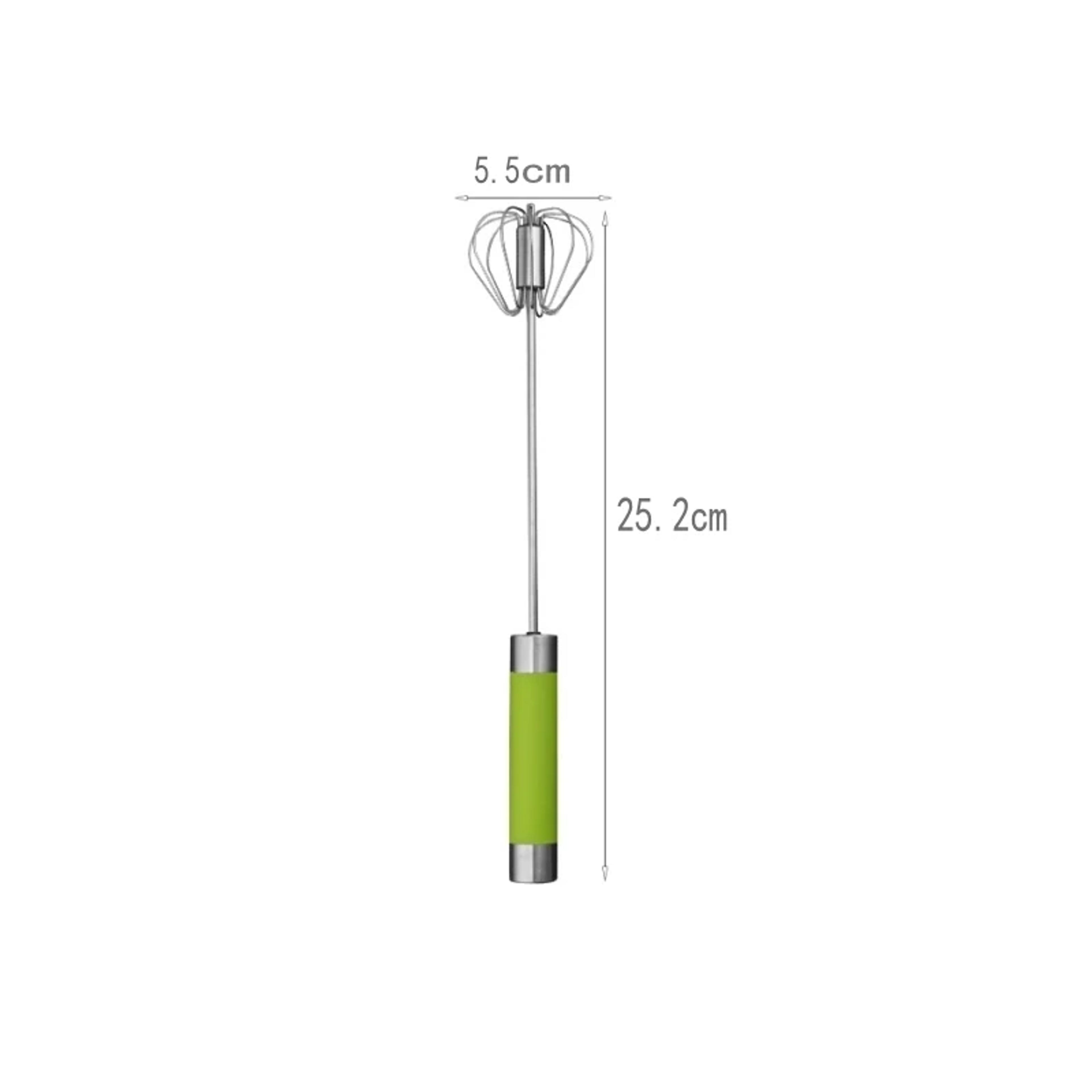 Stainless Steel Semi Automatic Egg Beater Manual Push Whisk For Baking And Cooking 4
