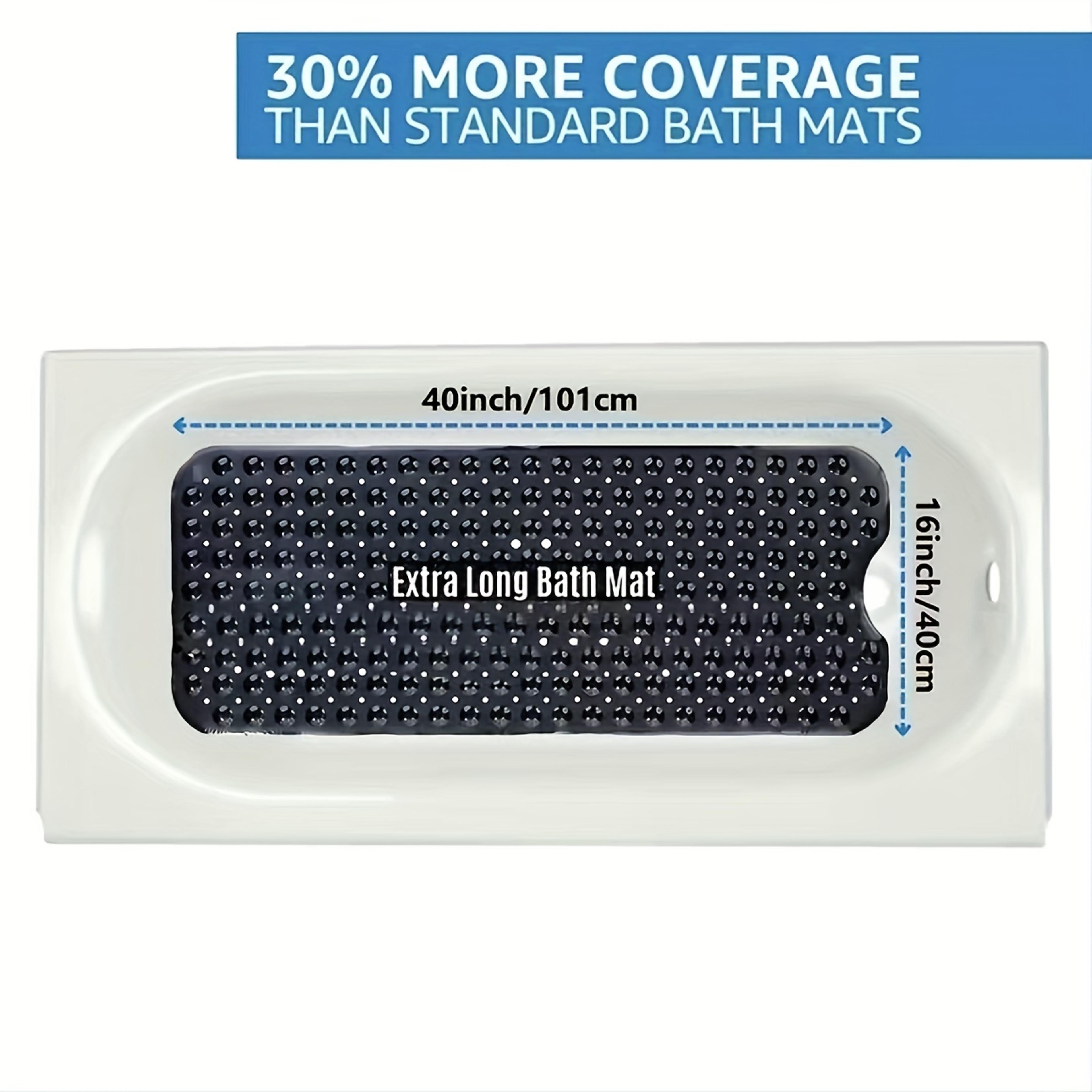 Safe Step Non Slip Shower Mat With Suction Cups And Drain Holes Machine Washable Bathtub Mat 1