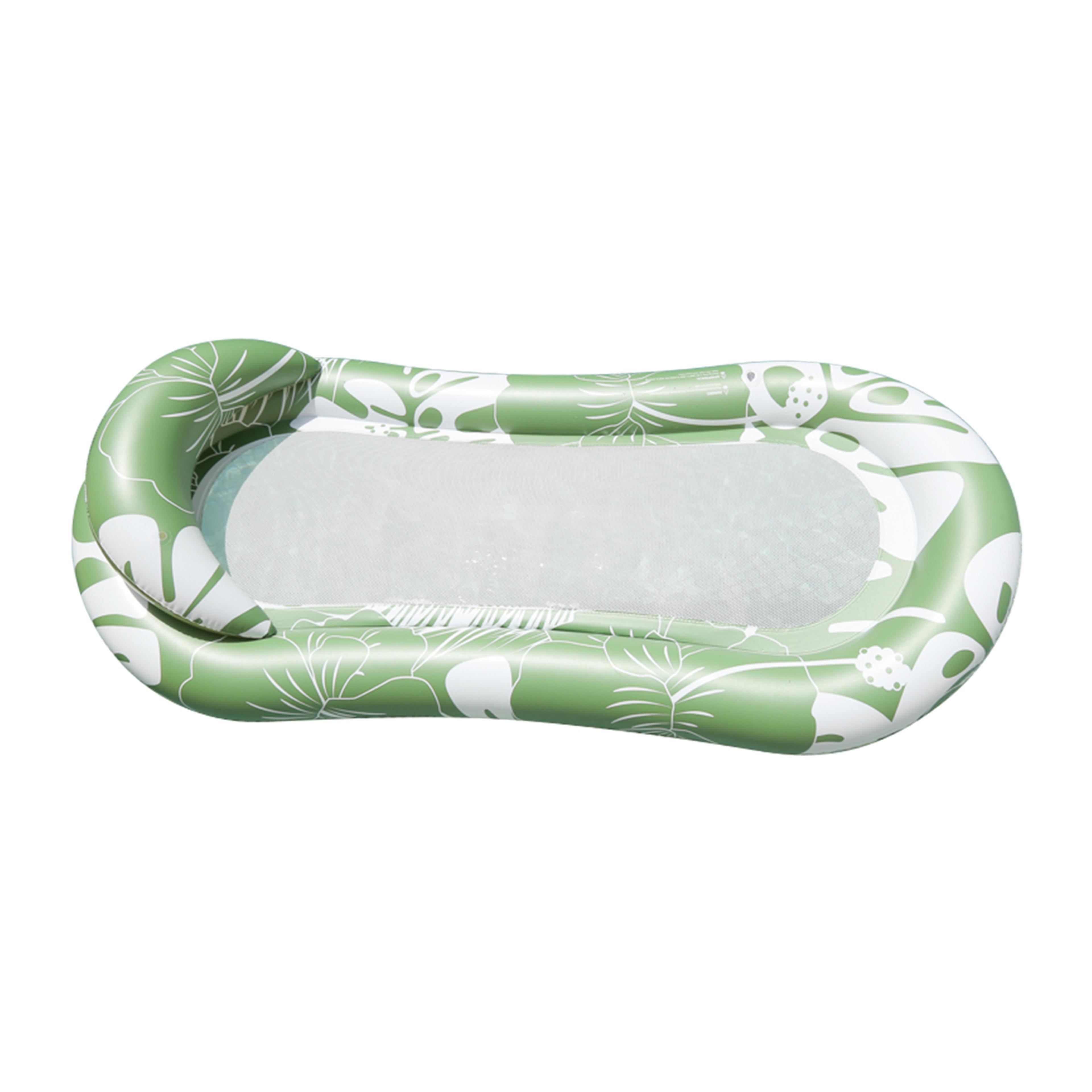 Tropical Leaf Inflatable Pool Float Adult Pool Lounger Floating Pool Mattress 3