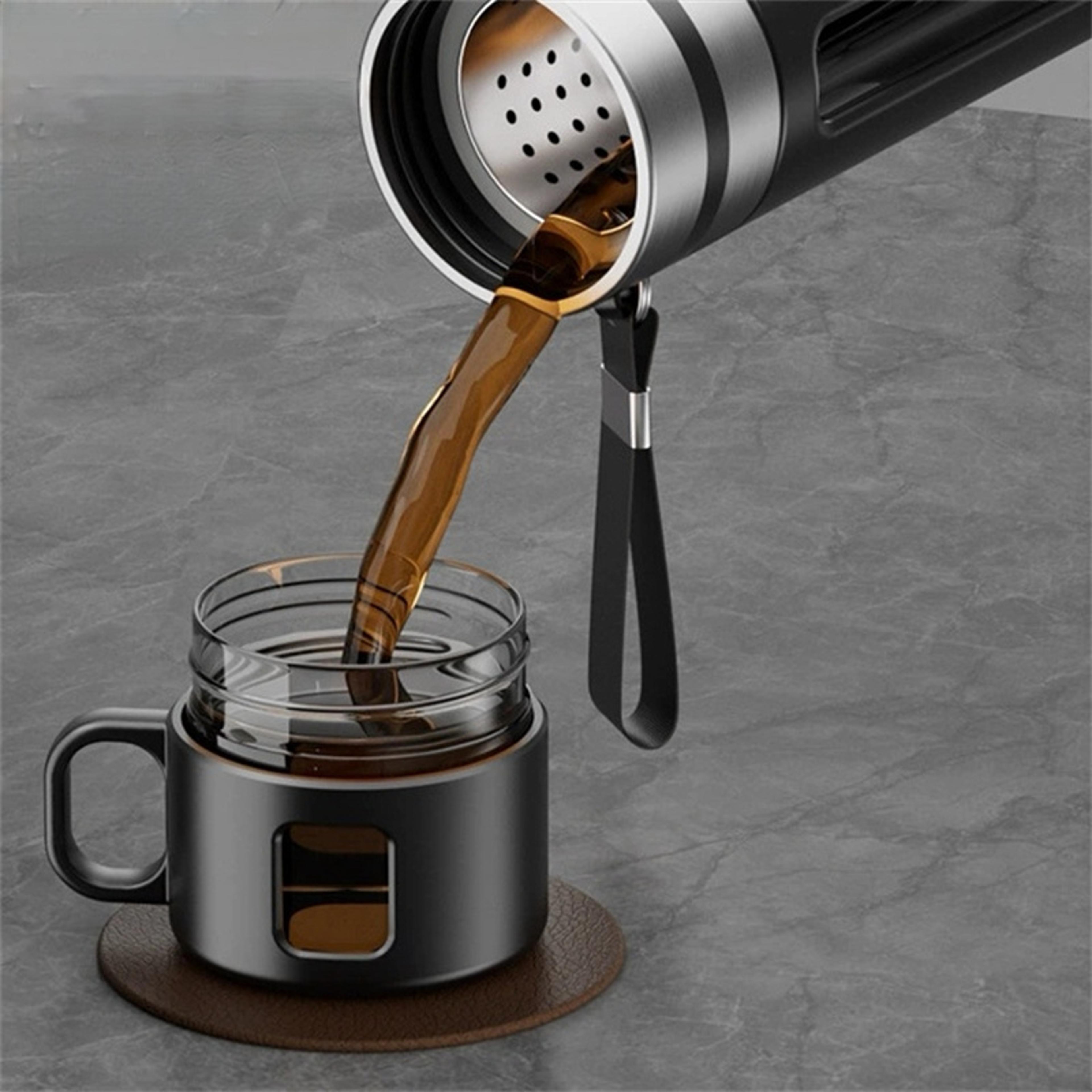 Glass Tea Infuser Bottle With Tea Separation Filter Borosilicate Glass Water Bottle 4