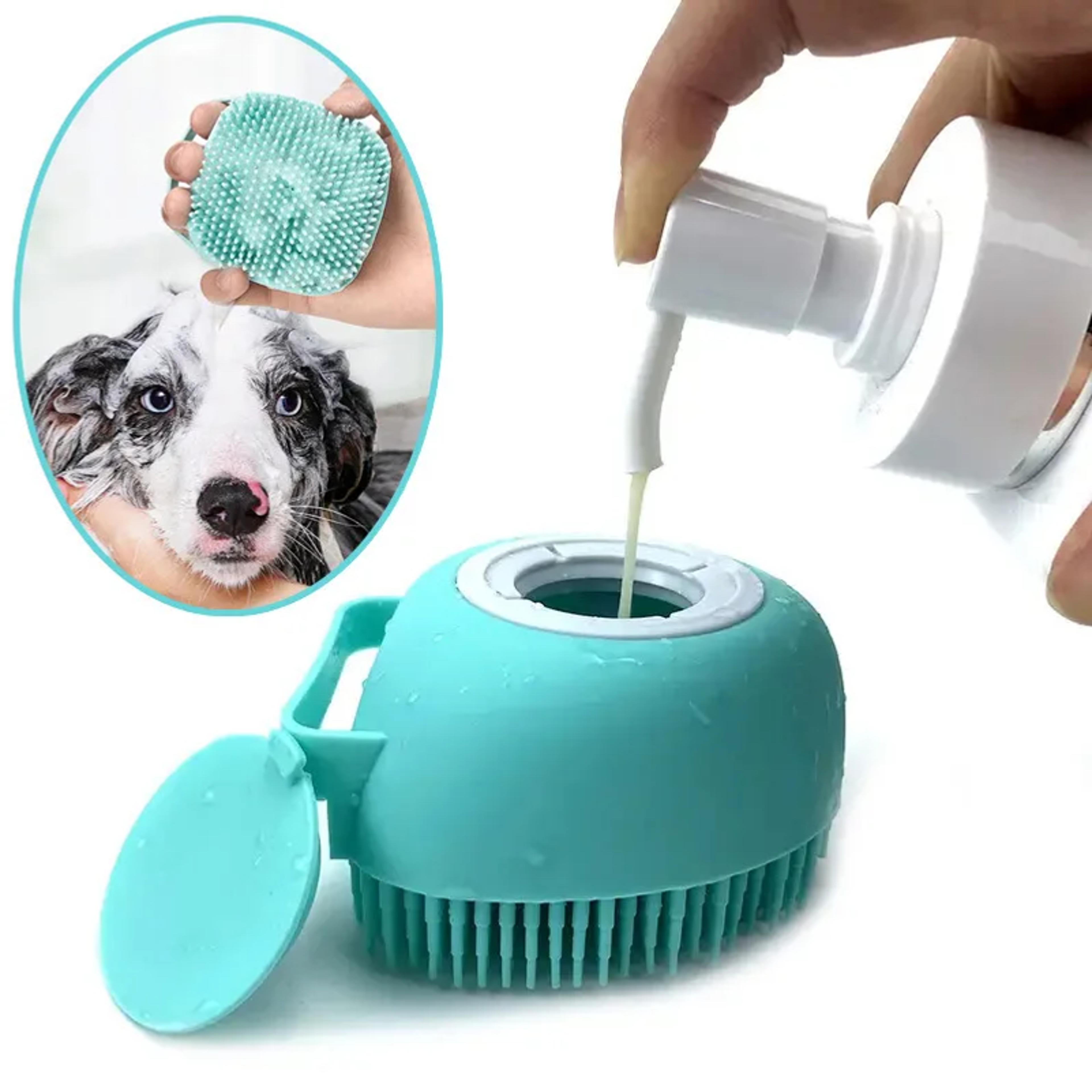 Silicone Pet Bath Brush  Massage Grooming Scrubber For Dogs And Cats 1