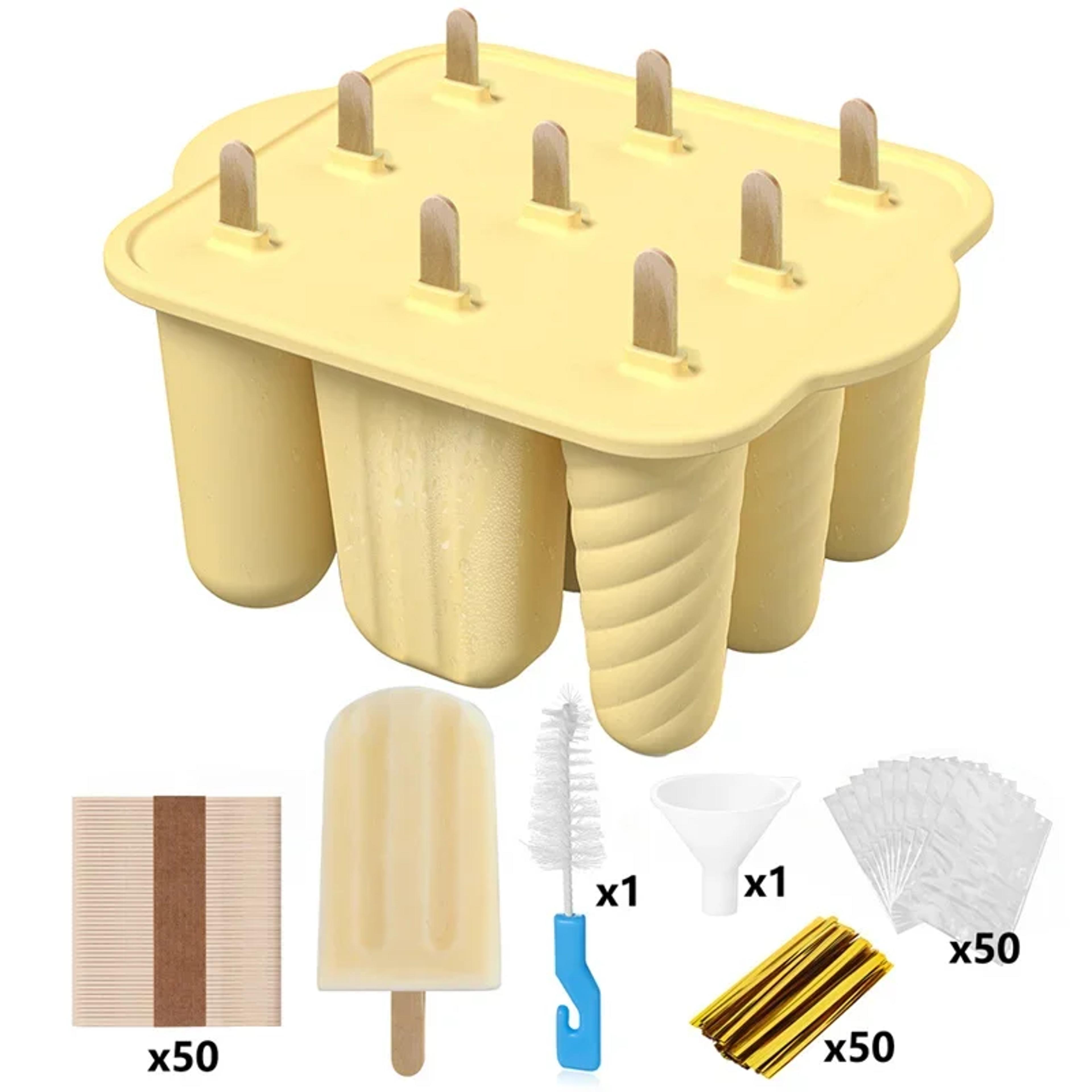 Cavity Silicone Popsicle Molds With Sticks Easy Release Ice Pop Molds For Homemade Frozen Treats 8