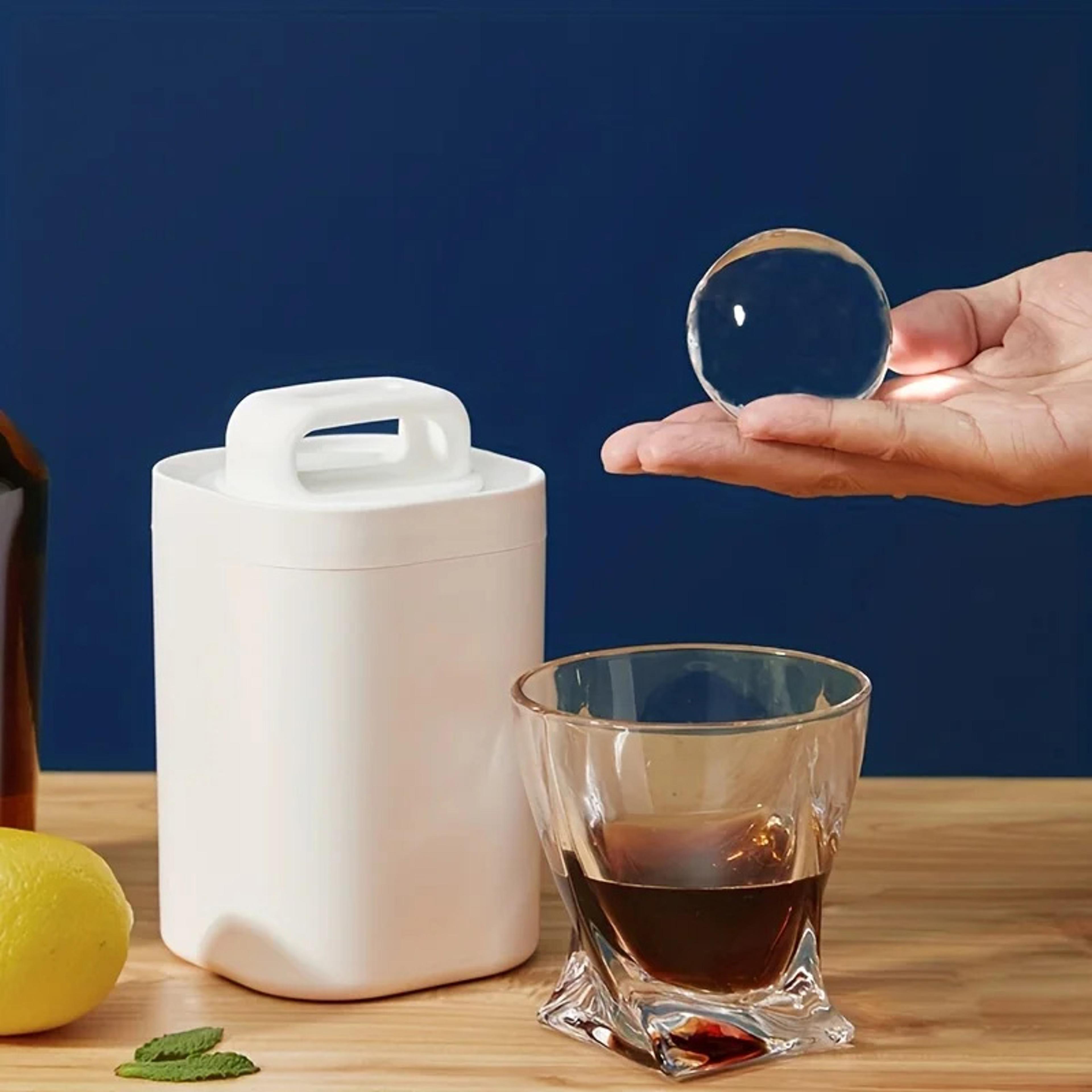 Premium Whiskey Ice Ball Mold Large Ice Sphere Maker For Cocktails And Premium Drinks 0