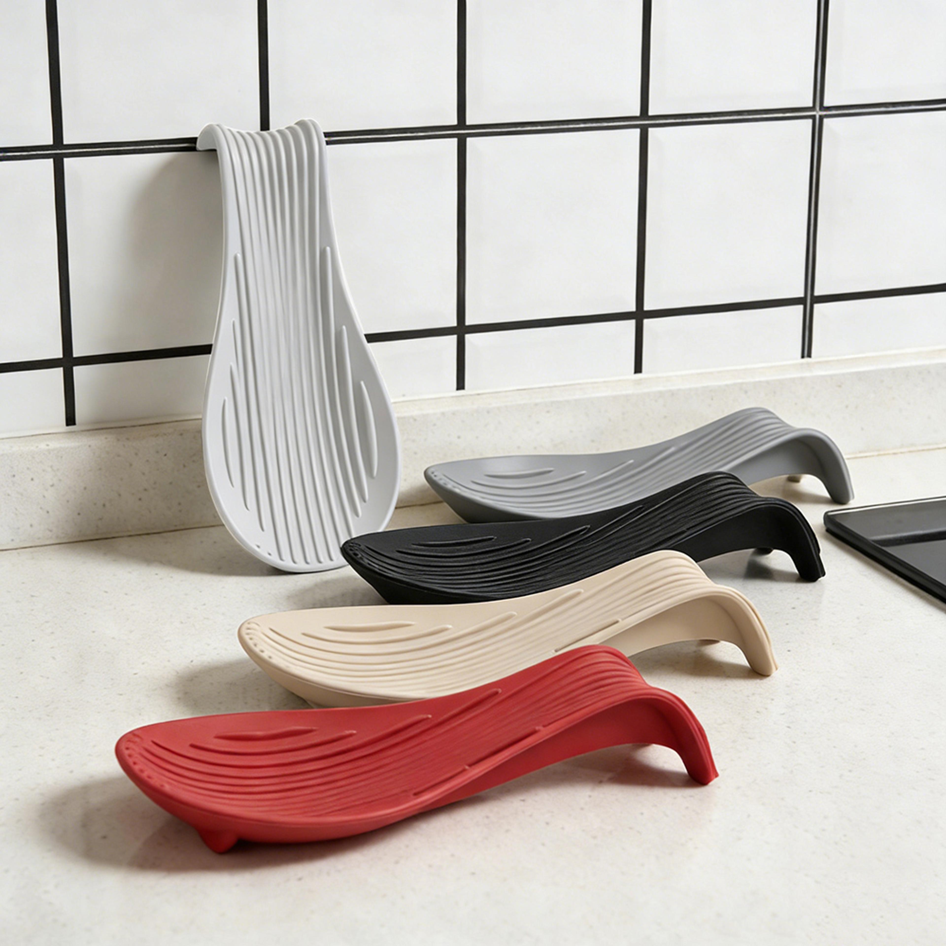 Silicone Spoon Rest Heat Resistant Kitchen Spoon Holder For Countertops  Stovetops 0