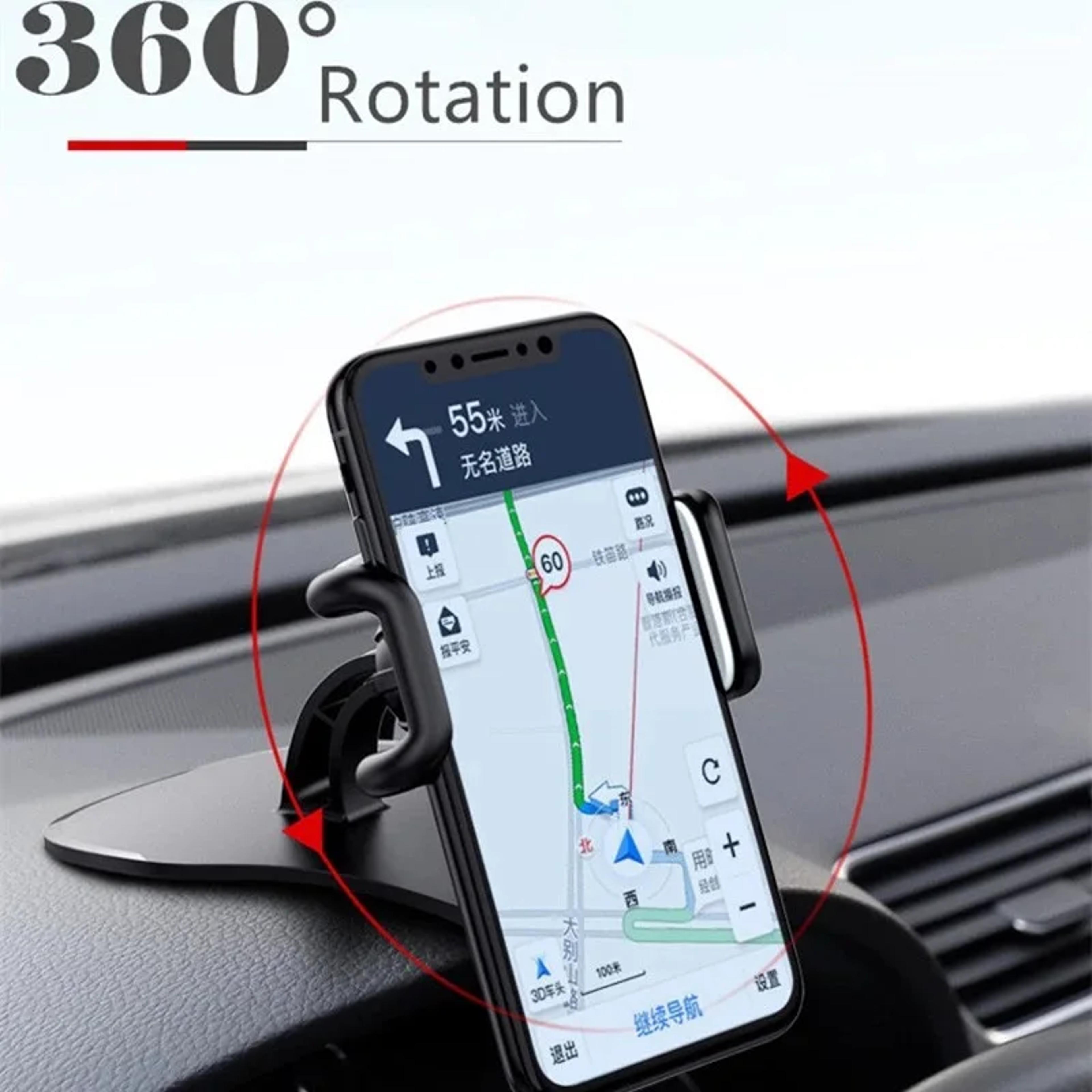 Rotating Car Phone Holder Universal Dashboard Phone Mount For Secure Hands Free Driving 3