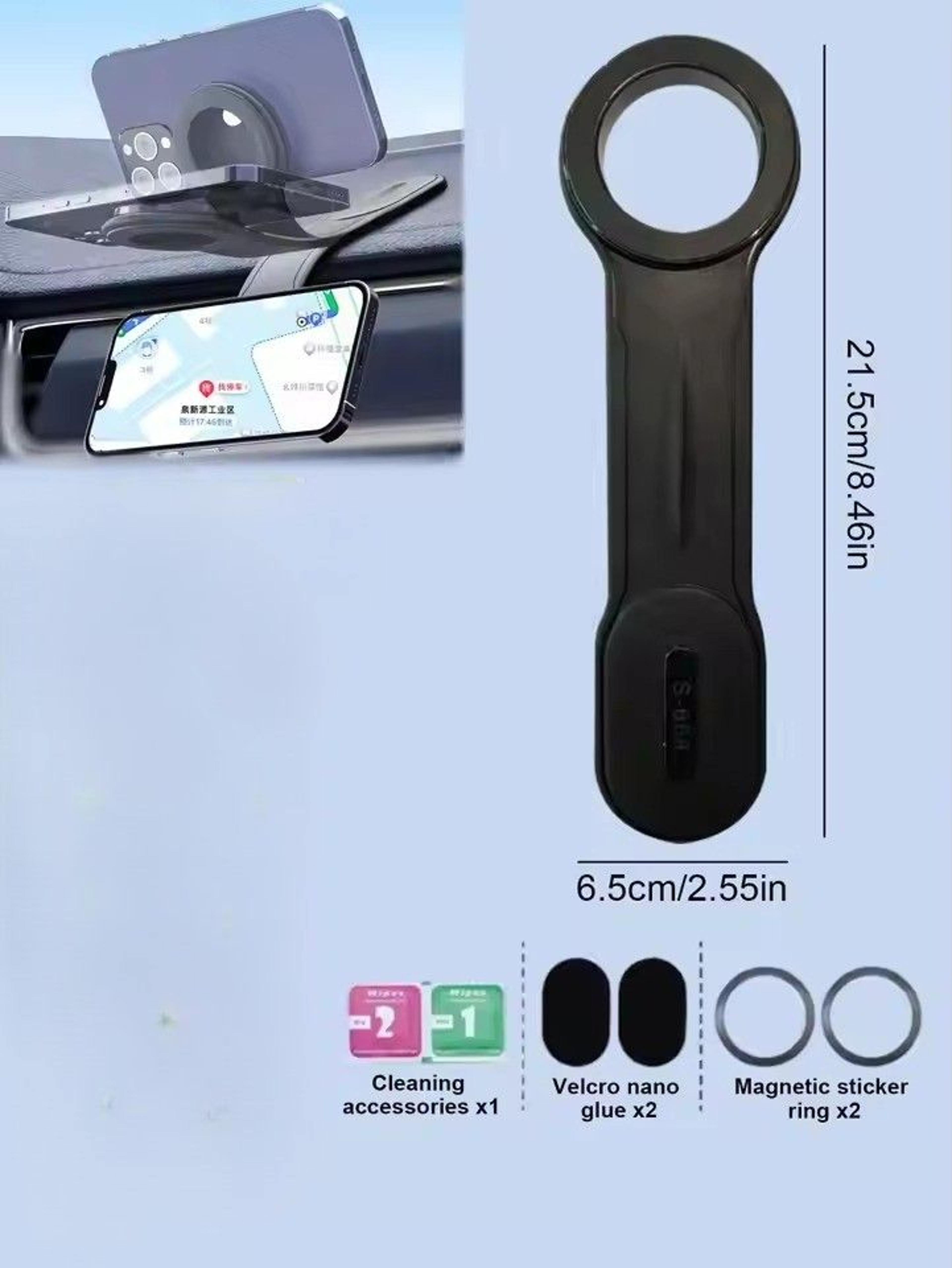 Magnetic Car Phone Mount With Adjustable Aluminum Arm  Rotation 7