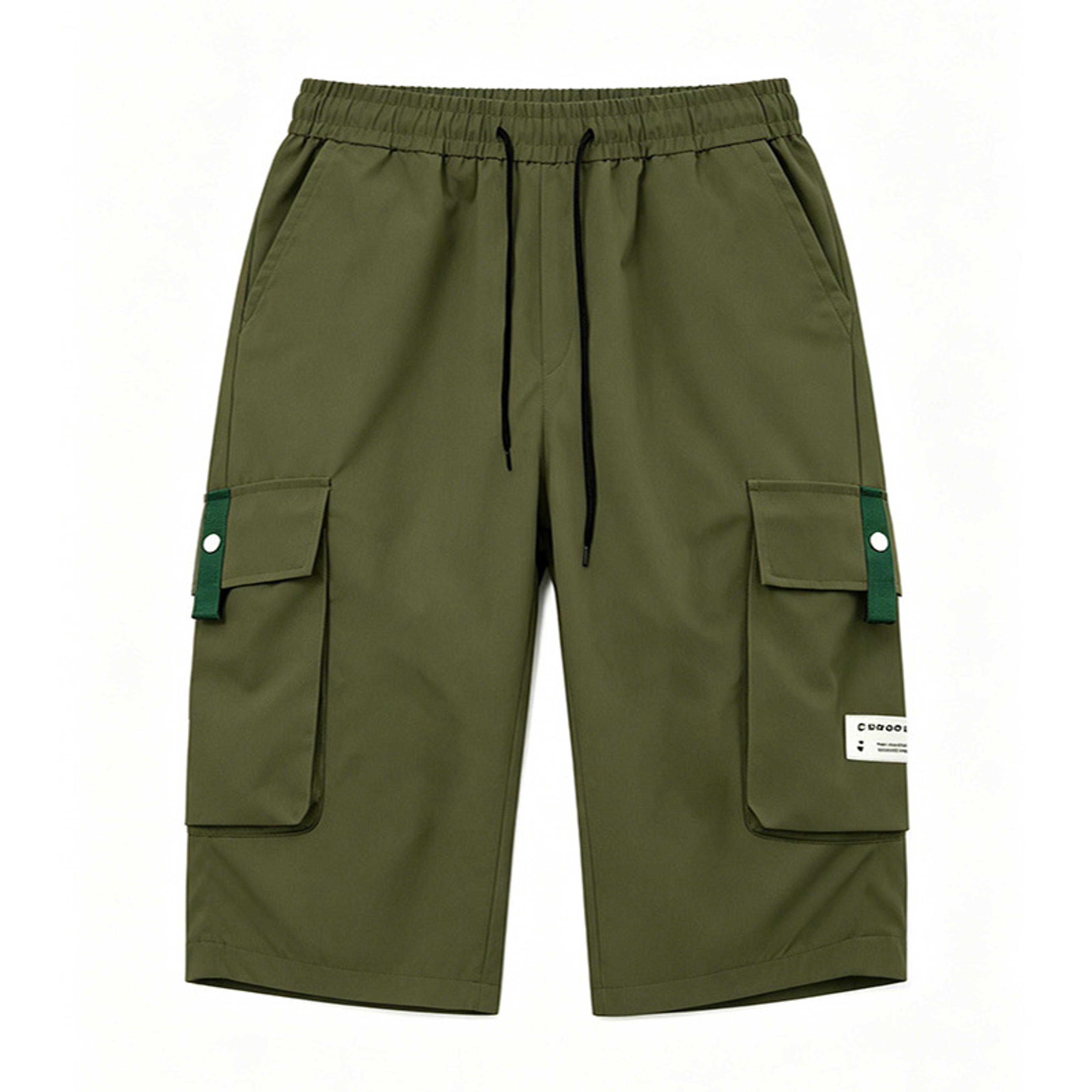 Mens Cargo Shorts With Multi Pockets Elastic Drawstring Waist For Outdoor Beach  Everyday Wear 9