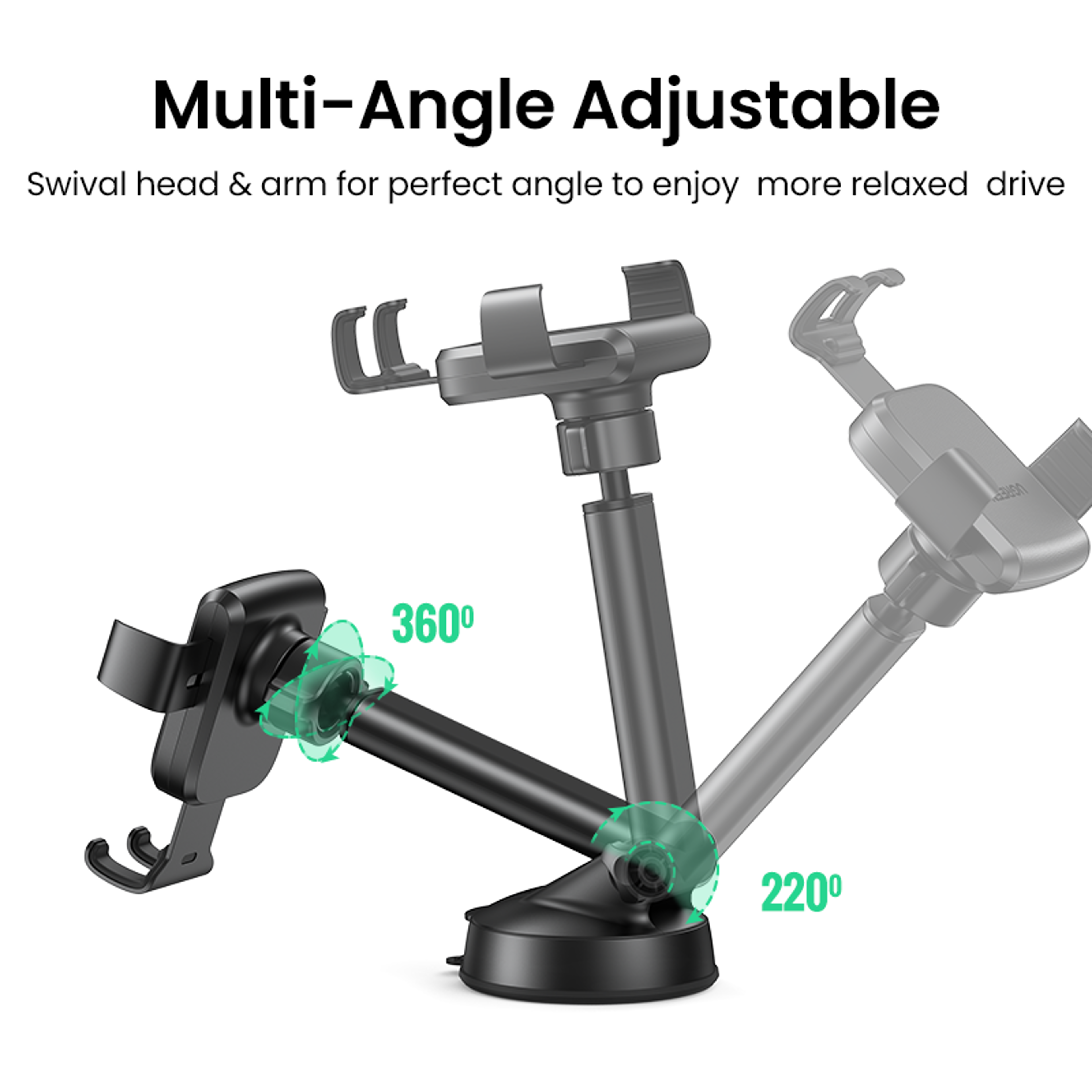 Gravity Car Phone Holder Dashboard  Windshield Suction Mount For IPhone And Android 4