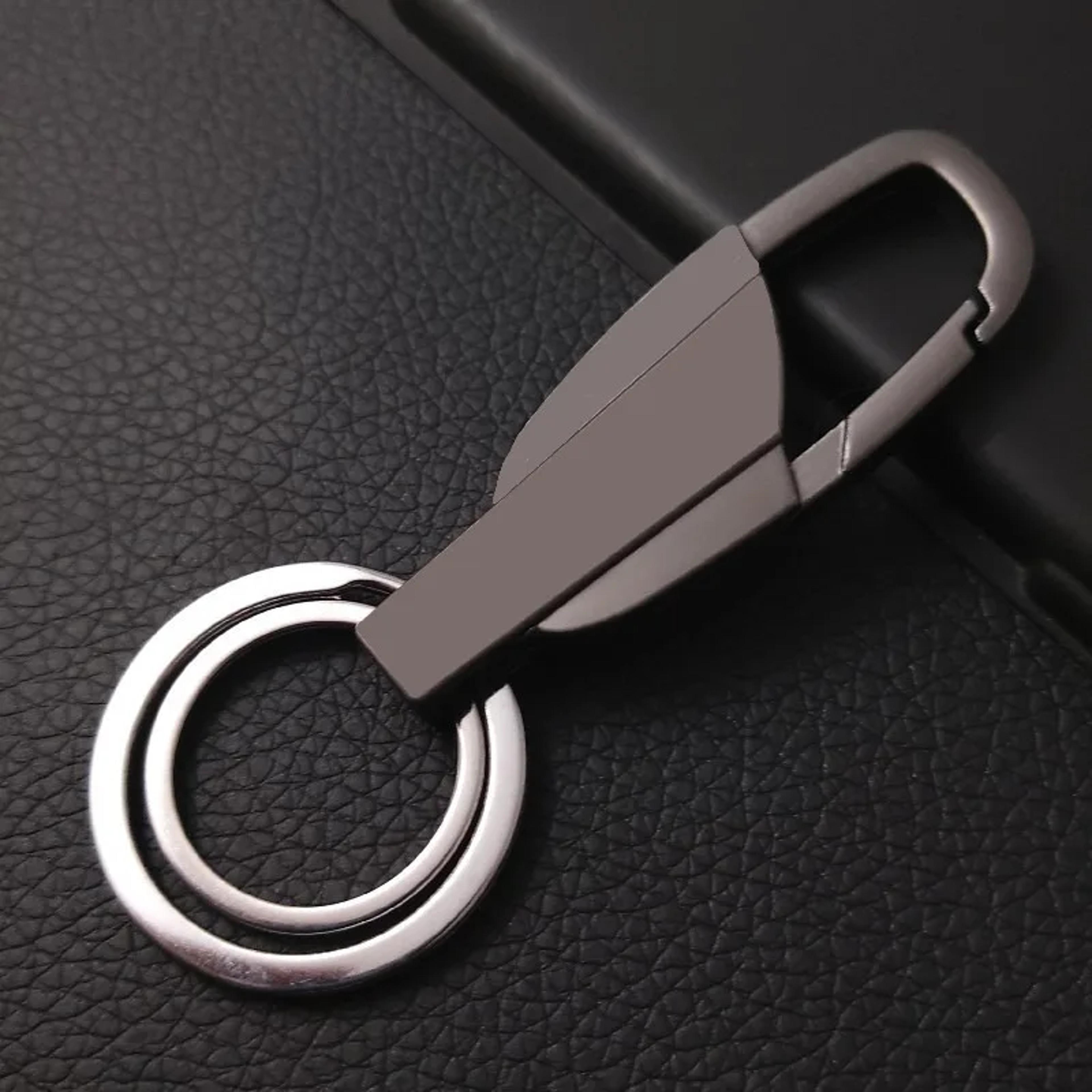 Personalized Metal Keychain With Custom Logo  Laser Engraved Double Ring Keychain 0