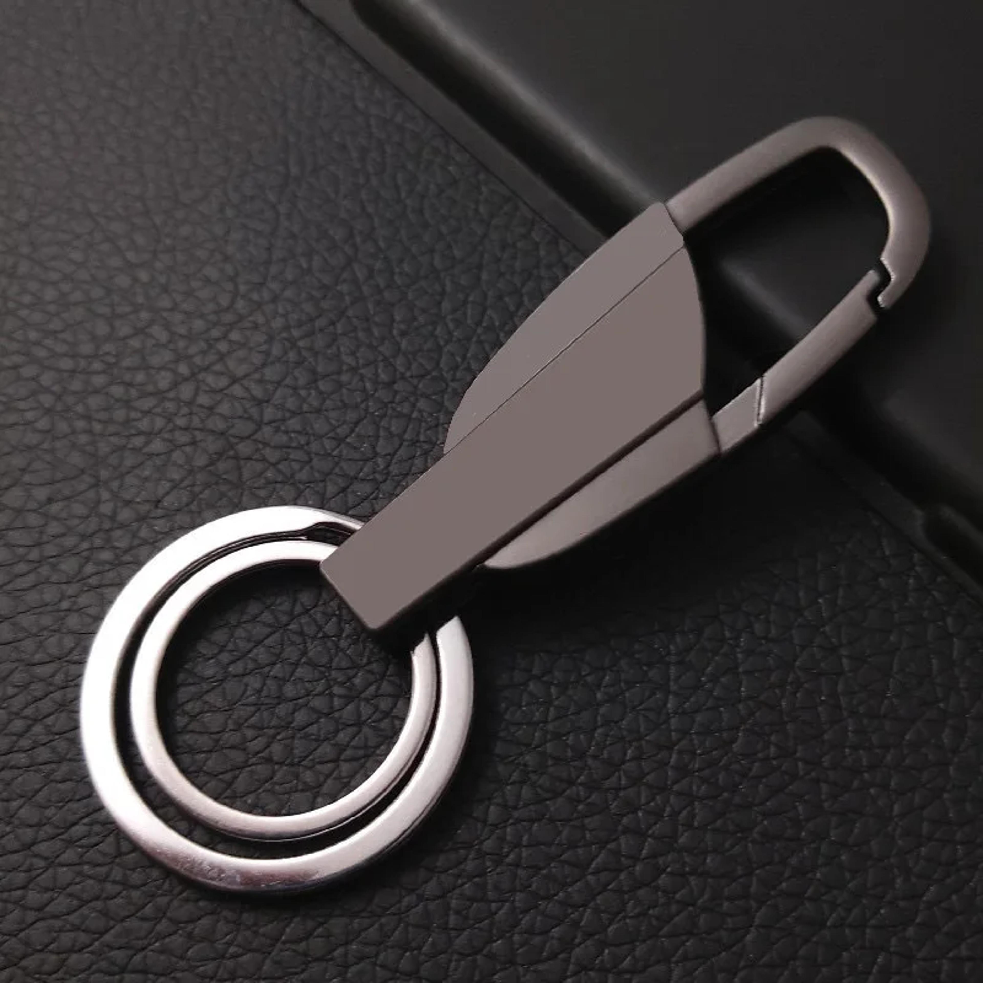 Personalized Metal Keychain With Custom Logo  Laser Engraved Double Ring Keychain 4