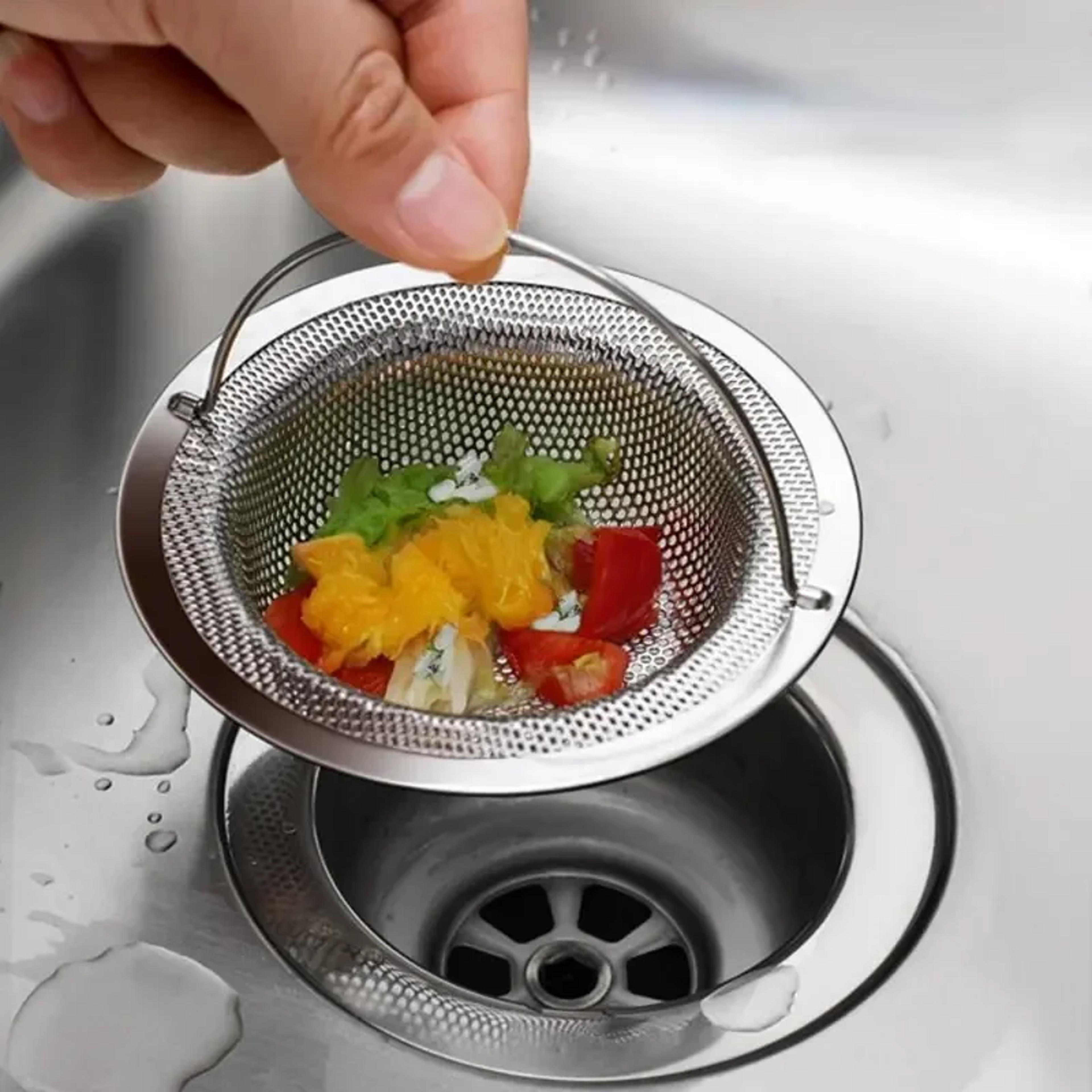 premium stainless steel sink strainer for kitchen & bathtub drain hair catcher filter