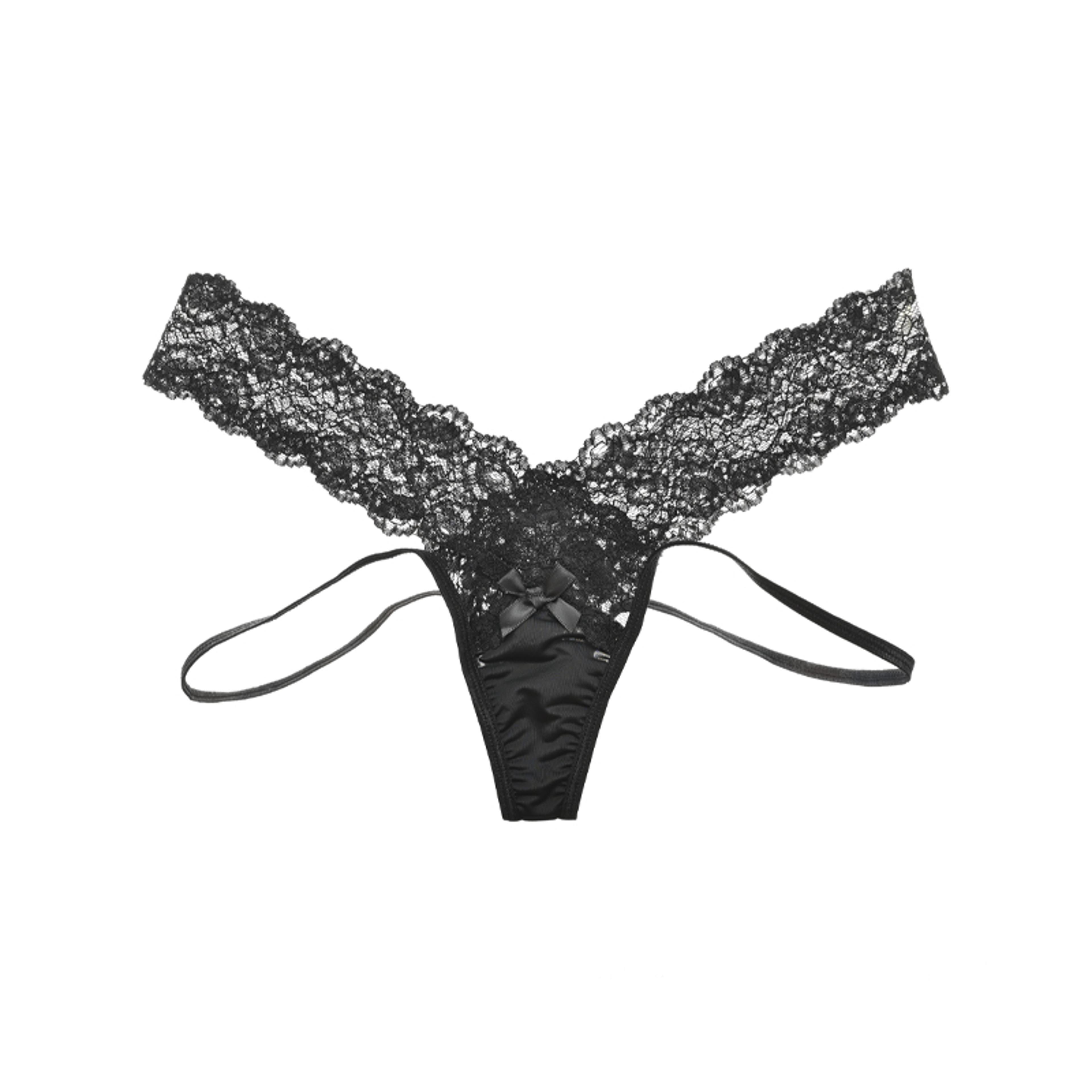 Luna Allure Lace Thong Panties Low Rise Cross Strap Womens G String Lingerie 3