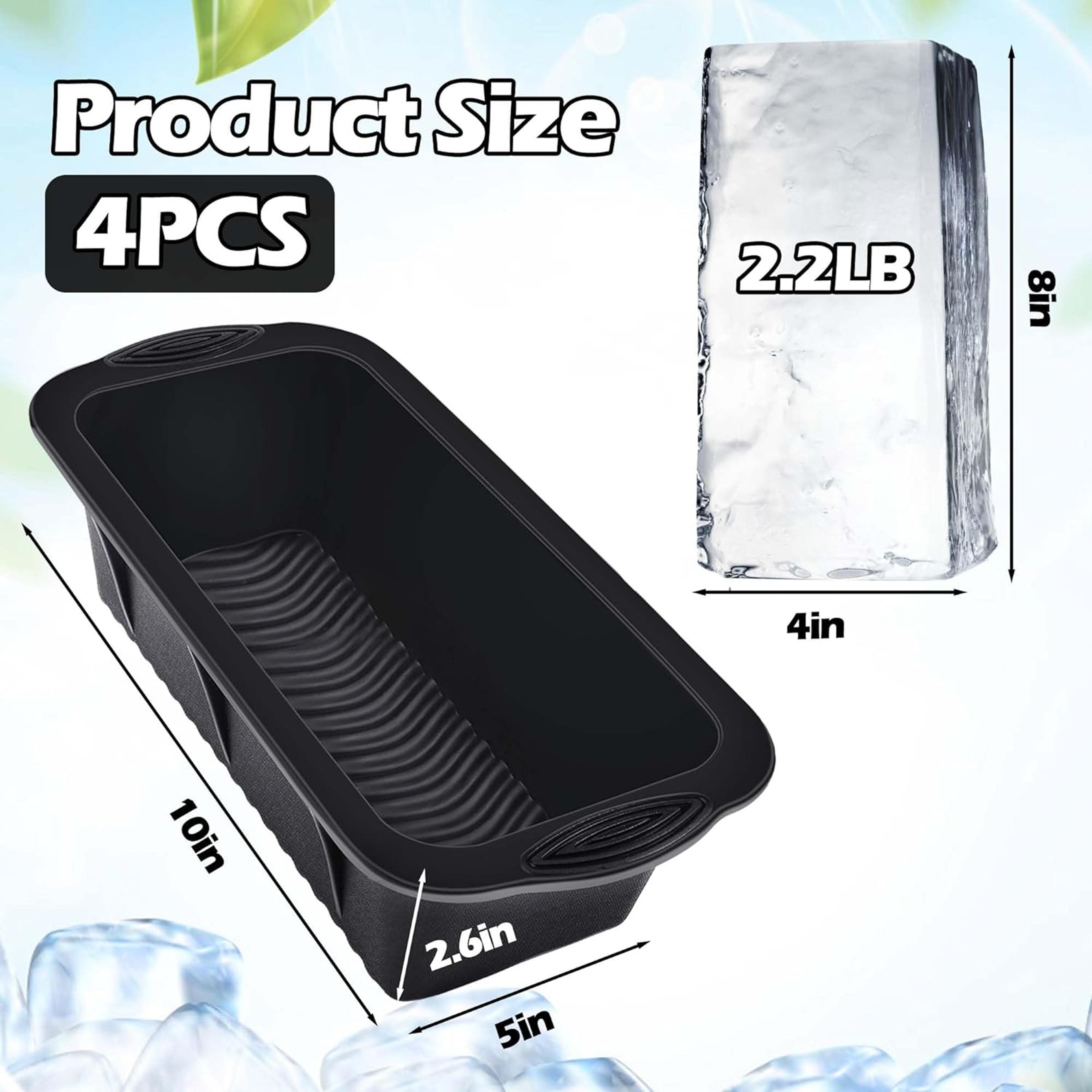 Extra Large Ice Block Mold Set Reusable Silicone Ice Mold For Ice Baths Coolers  Camping 5