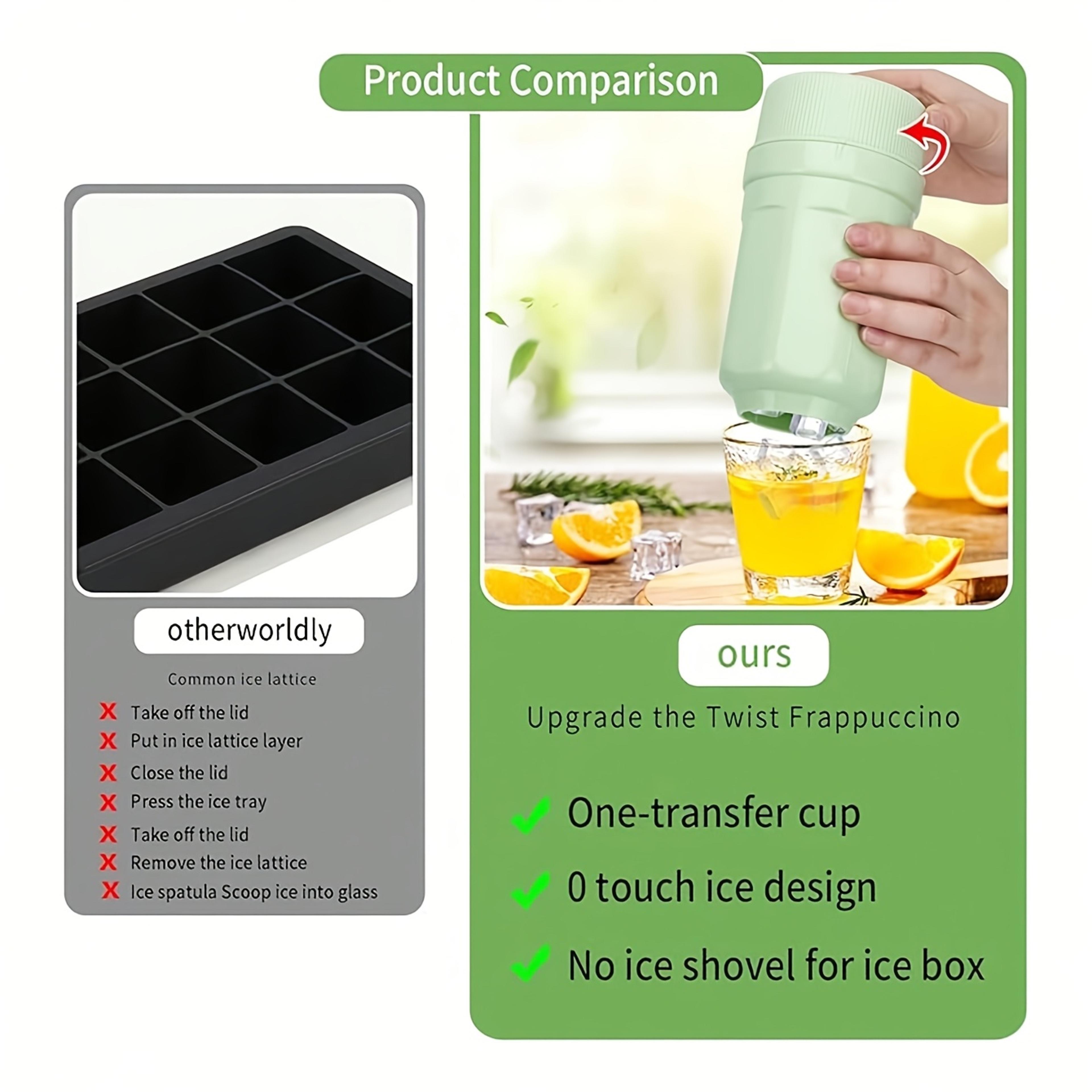 Frost Twist Twist Ice Cube Tray With Lid  Stackable Ice Maker Cup Set 3