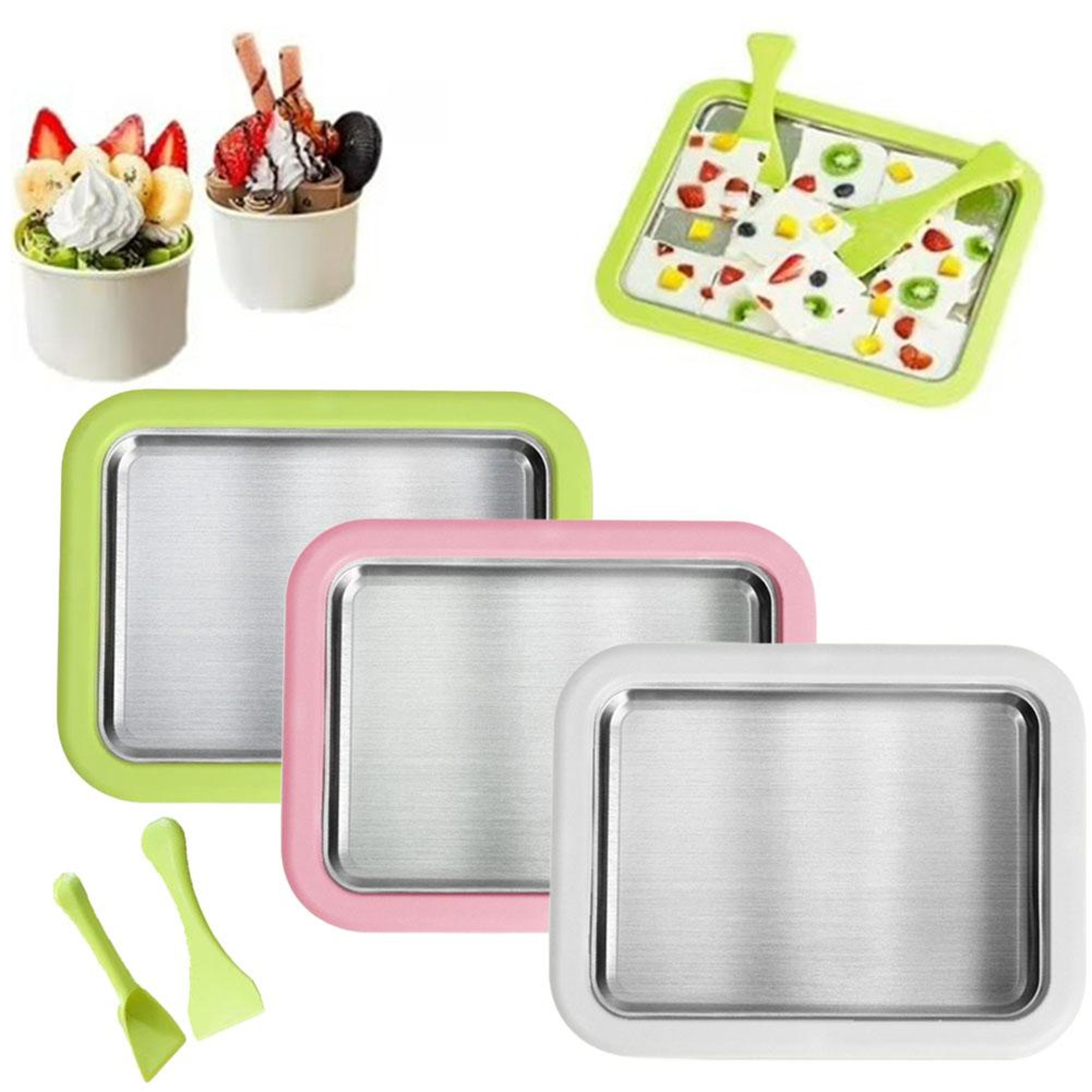 Arctic Roll Rolled Ice Cream Maker Kit Portable Instant Ice Cream Maker With Freeze Plate 5