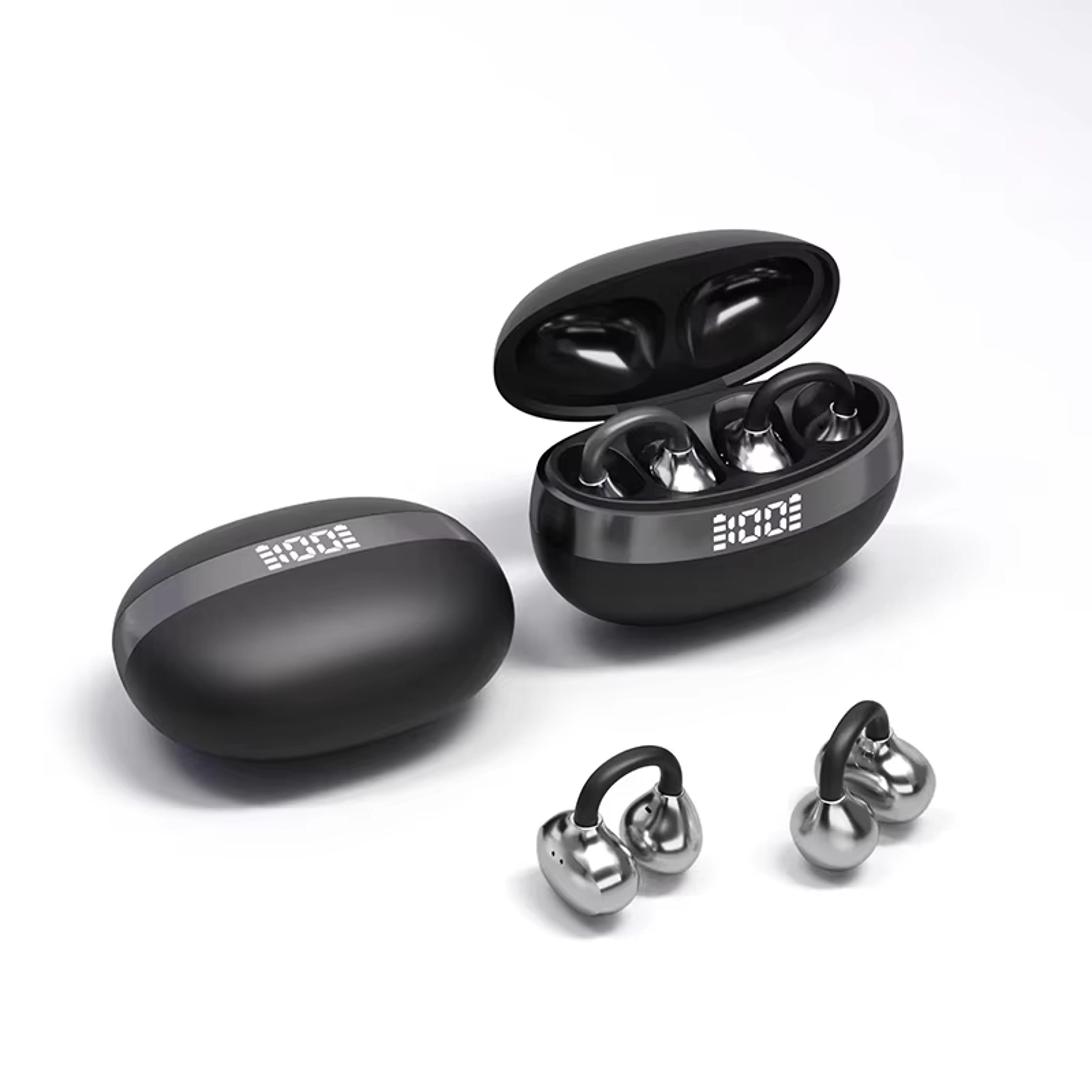 Clip Open Ear Earbuds With LED Display Bluetooth Ear Clip Headphones For Sports  Everyday Use 8