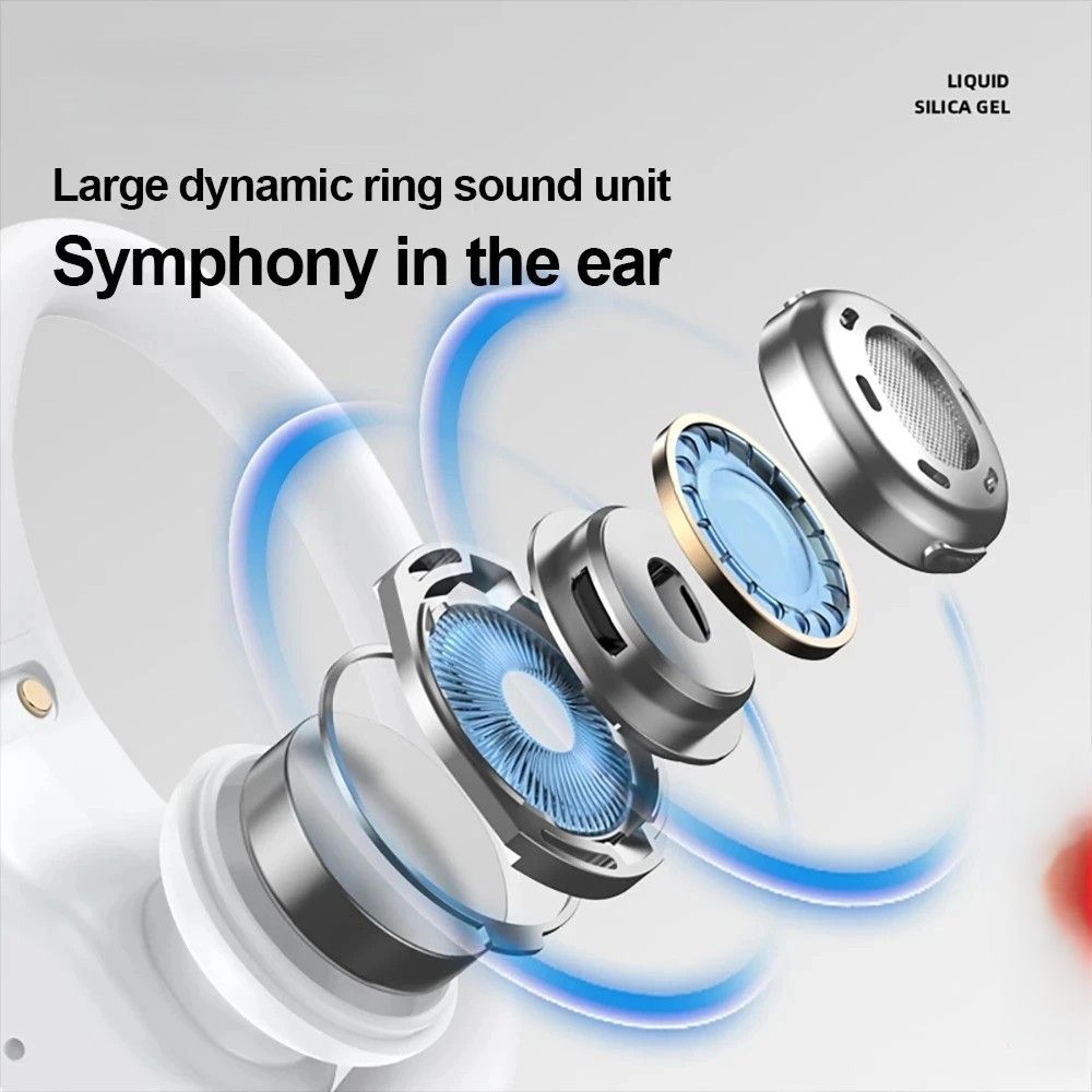 Bluetooth Earbuds With Secure Earhooks ENC Calls  LED Display For Sports 3