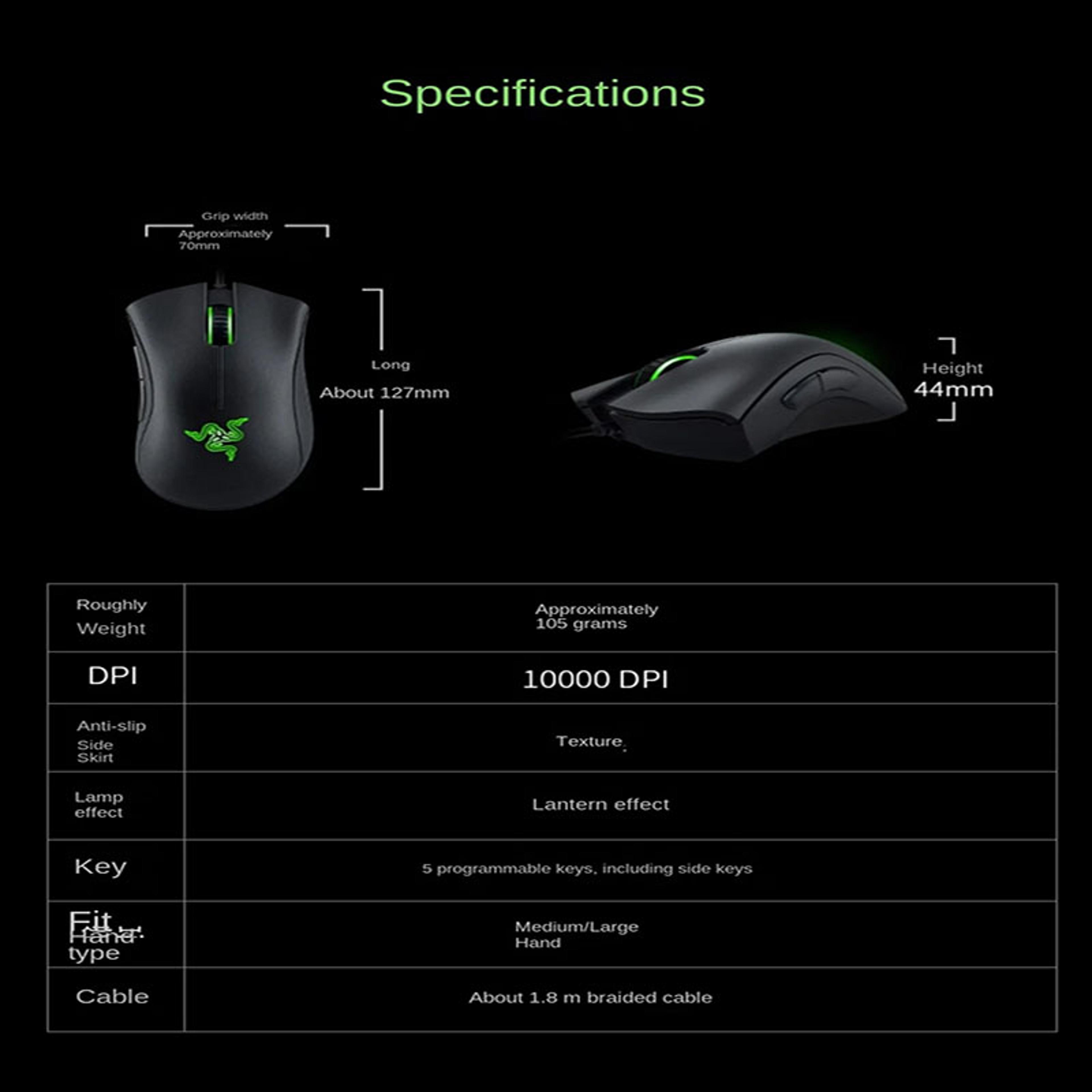 Razer Viper Standard Edition DPI Wired Gaming Mouse For PC With Ergonomic Grip 3
