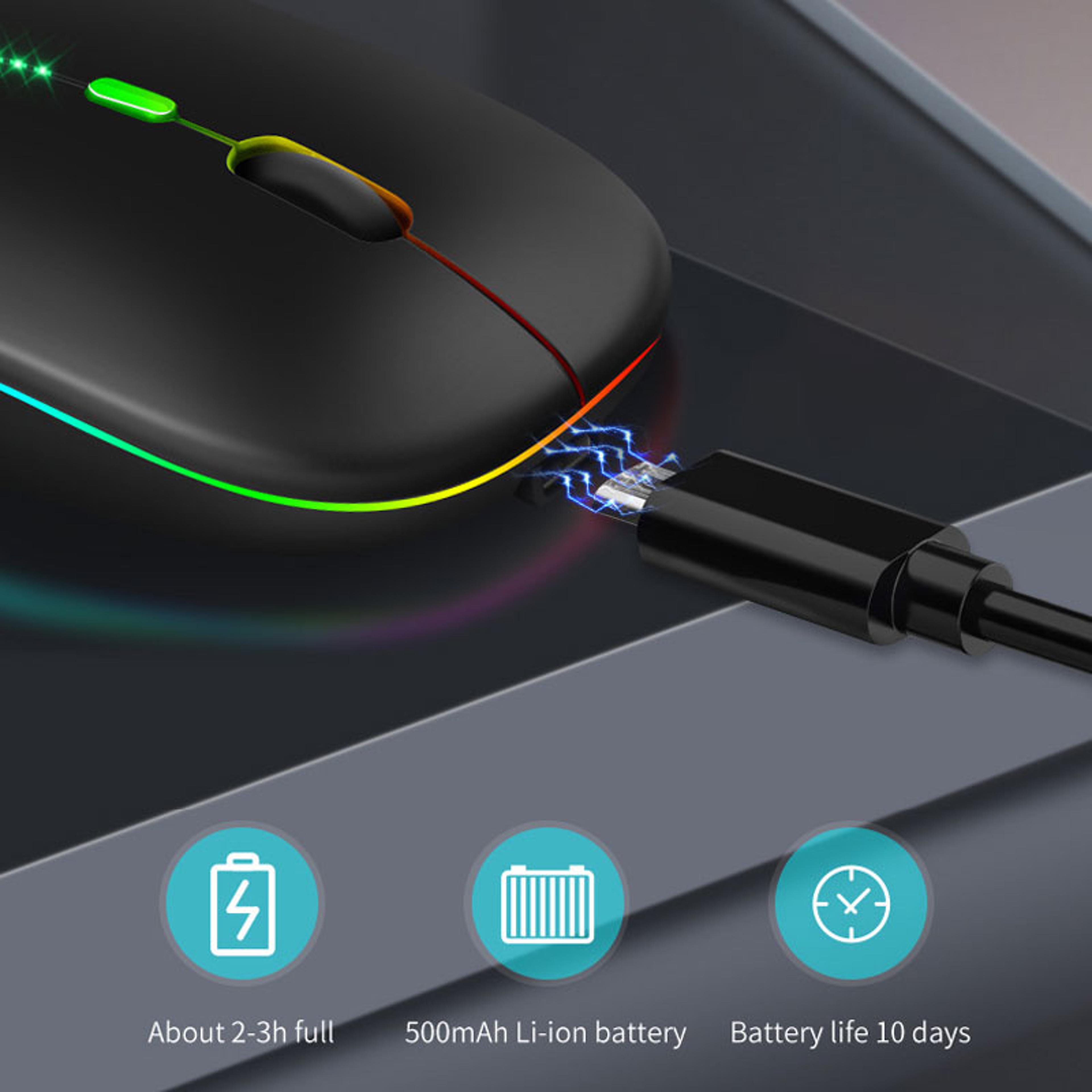 Glow Sync Bluetooth Wireless Mouse Rechargeable RGB Mouse For Laptop PC  Mac 2