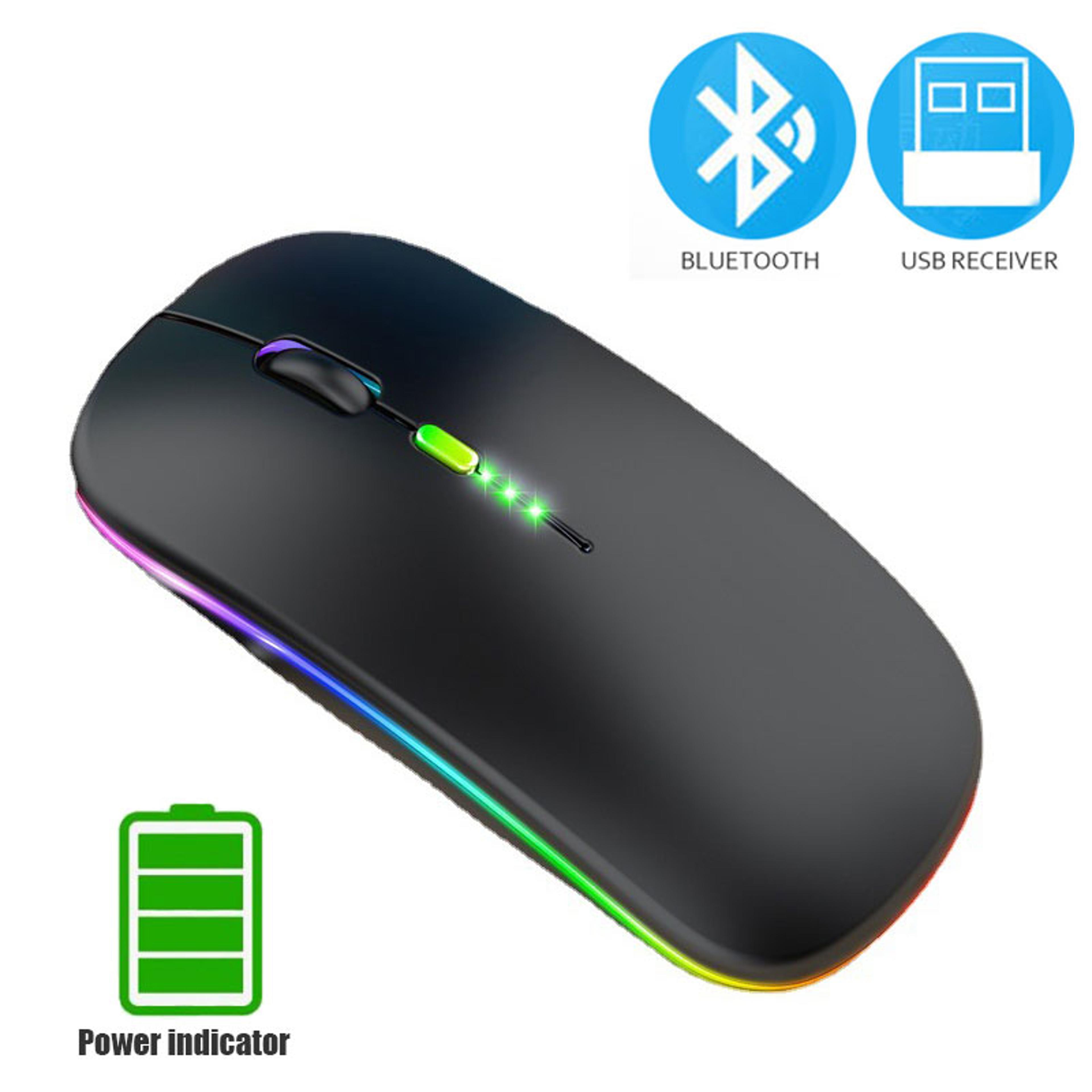Glow Sync Bluetooth Wireless Mouse Rechargeable RGB Mouse For Laptop PC  Mac 9