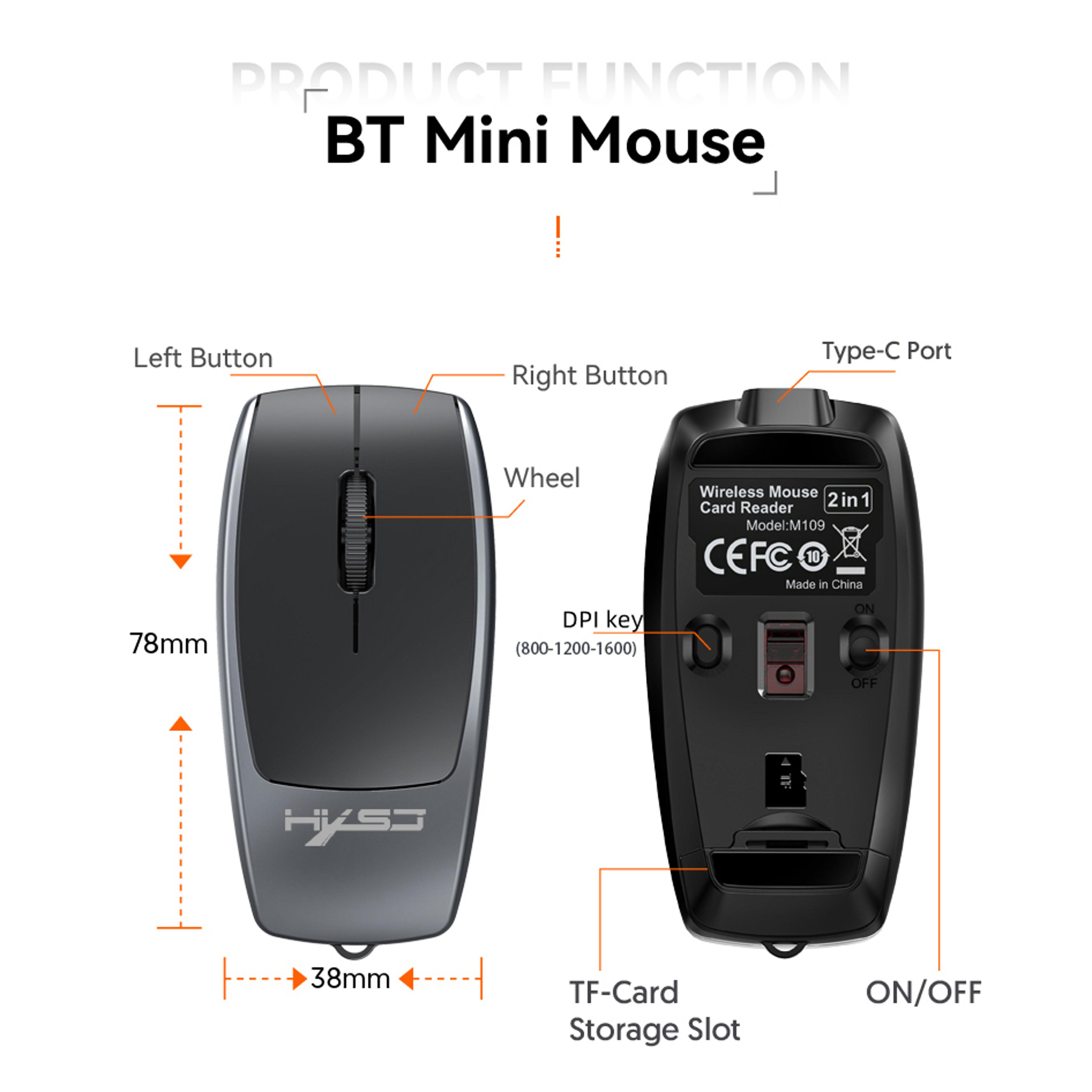 Rechargeable Bluetooth Wireless Mouse With Silent Click  Adjustable DPI For Laptop Tablet  Phone 5
