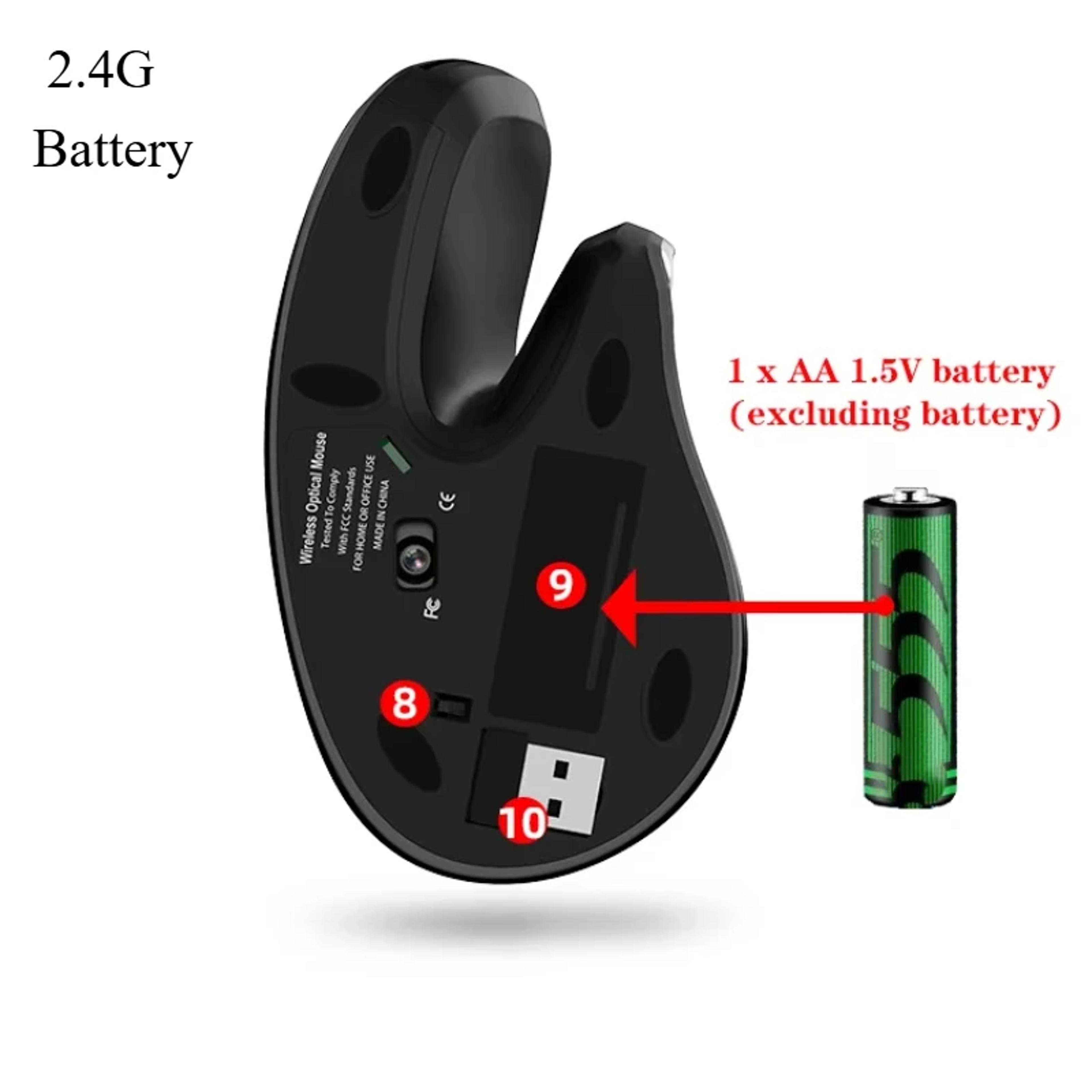 Vertical Mouse Wireless Ergonomic Silent Mouse With Adjustable DPI For Laptop  Desktop 7