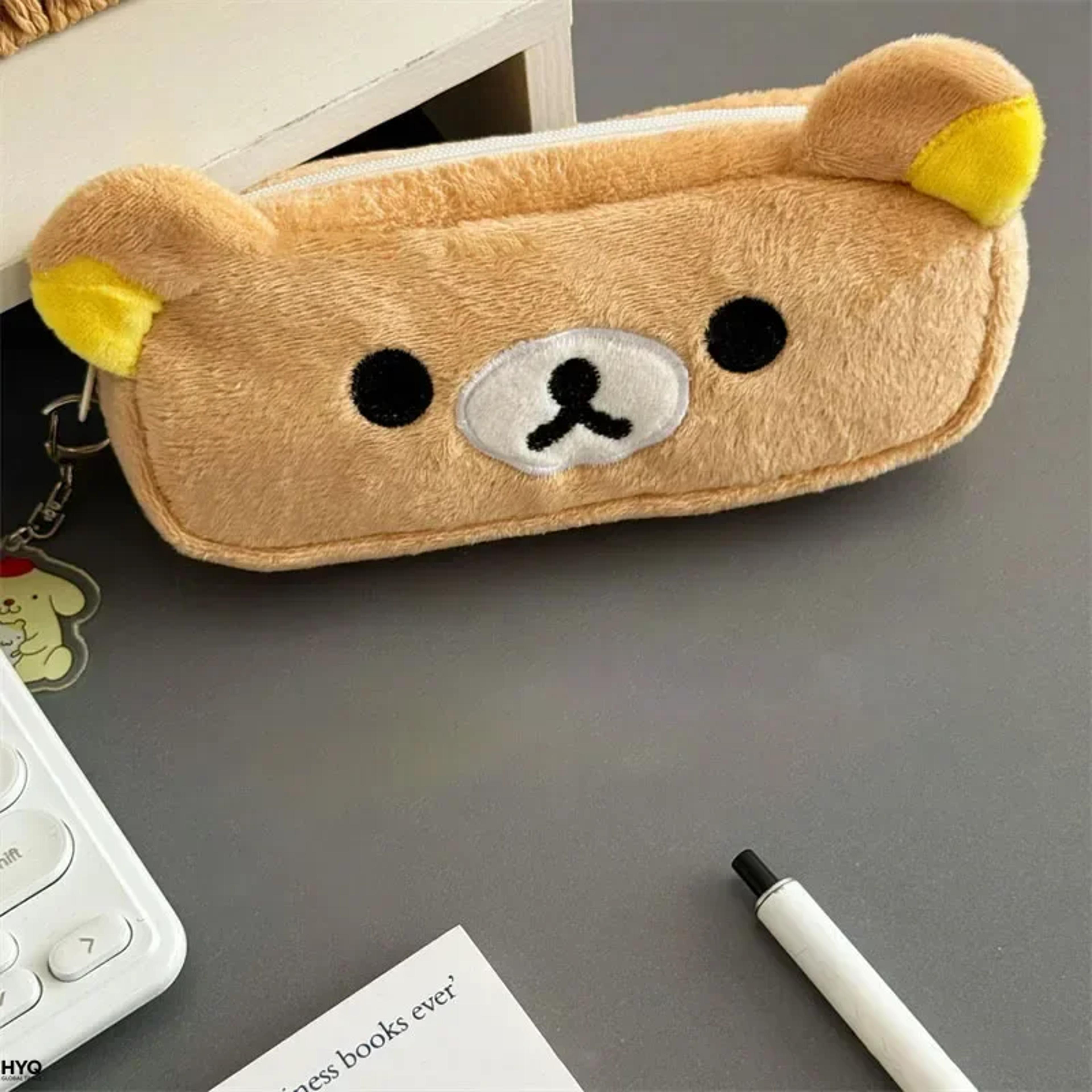Cute Bear Pencil Pouch Back To School Backpack Large Capacity Kawaii Pencil Case Organizer 4