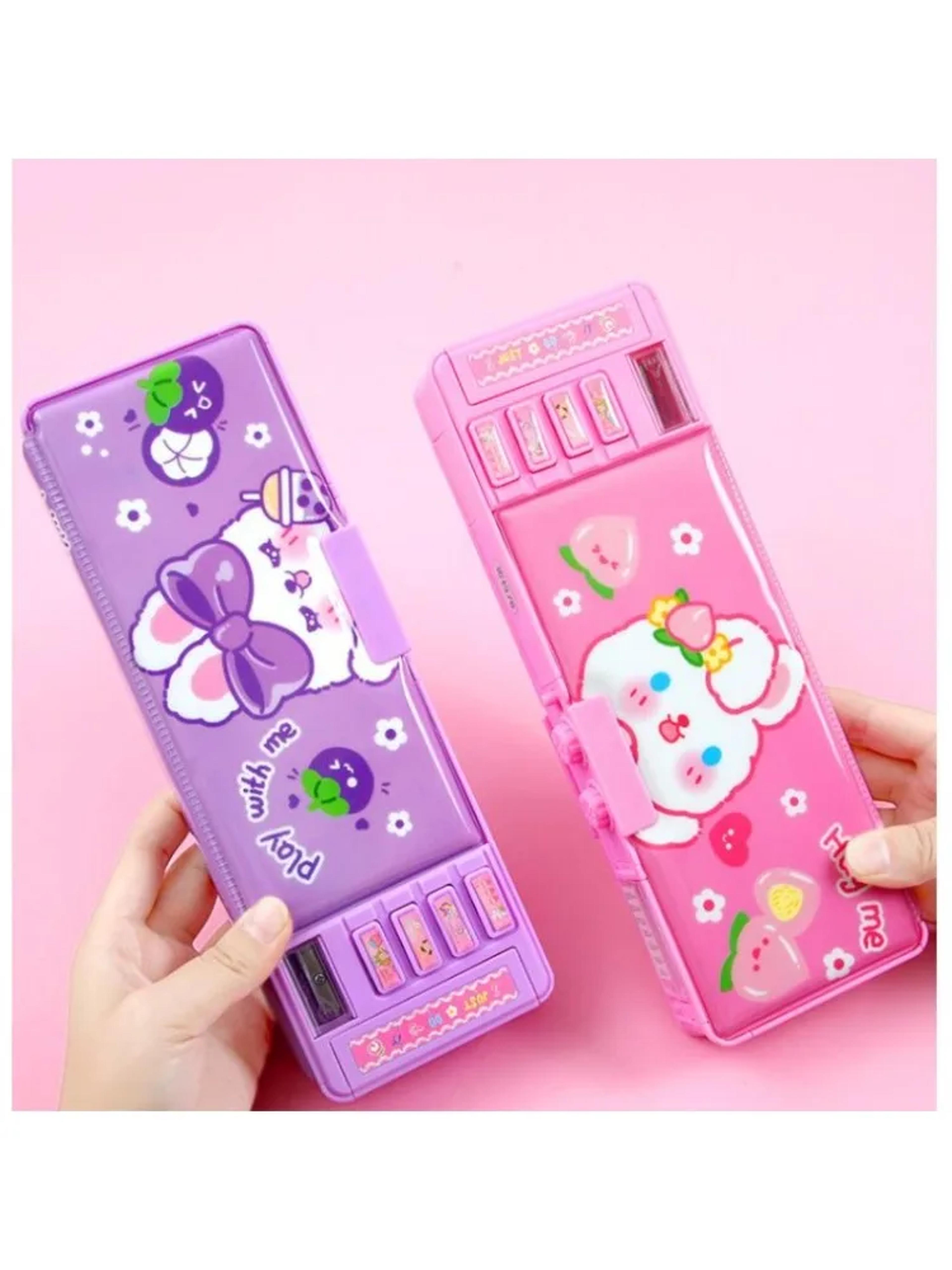 Cute Cartoon Pencil Case With Combination Lock For Students Back To School Backpack Essential Organ 3