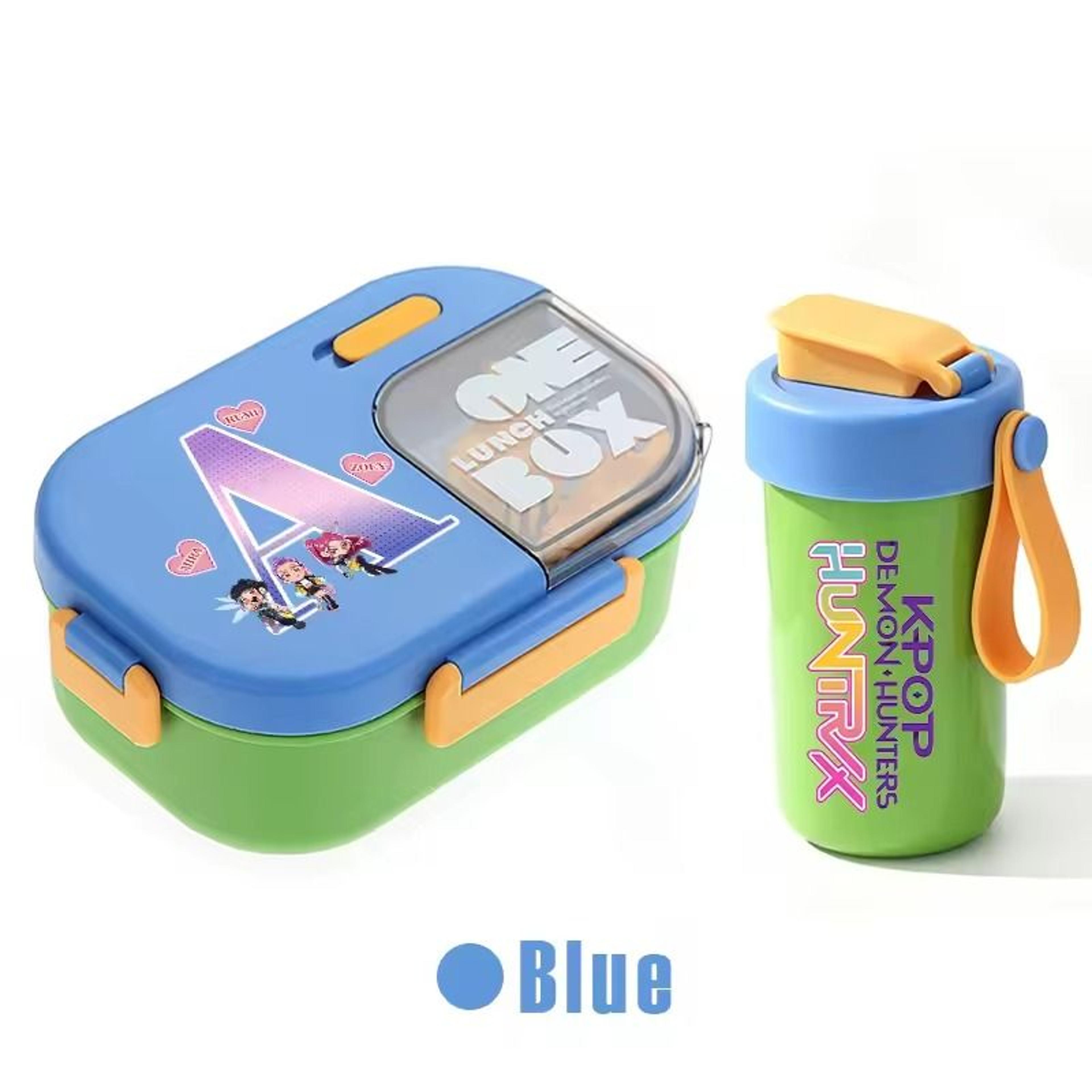 Vivid Color Bento Lunch Box Set With Water Bottle  Tableware For Students Back To School Backpack 2