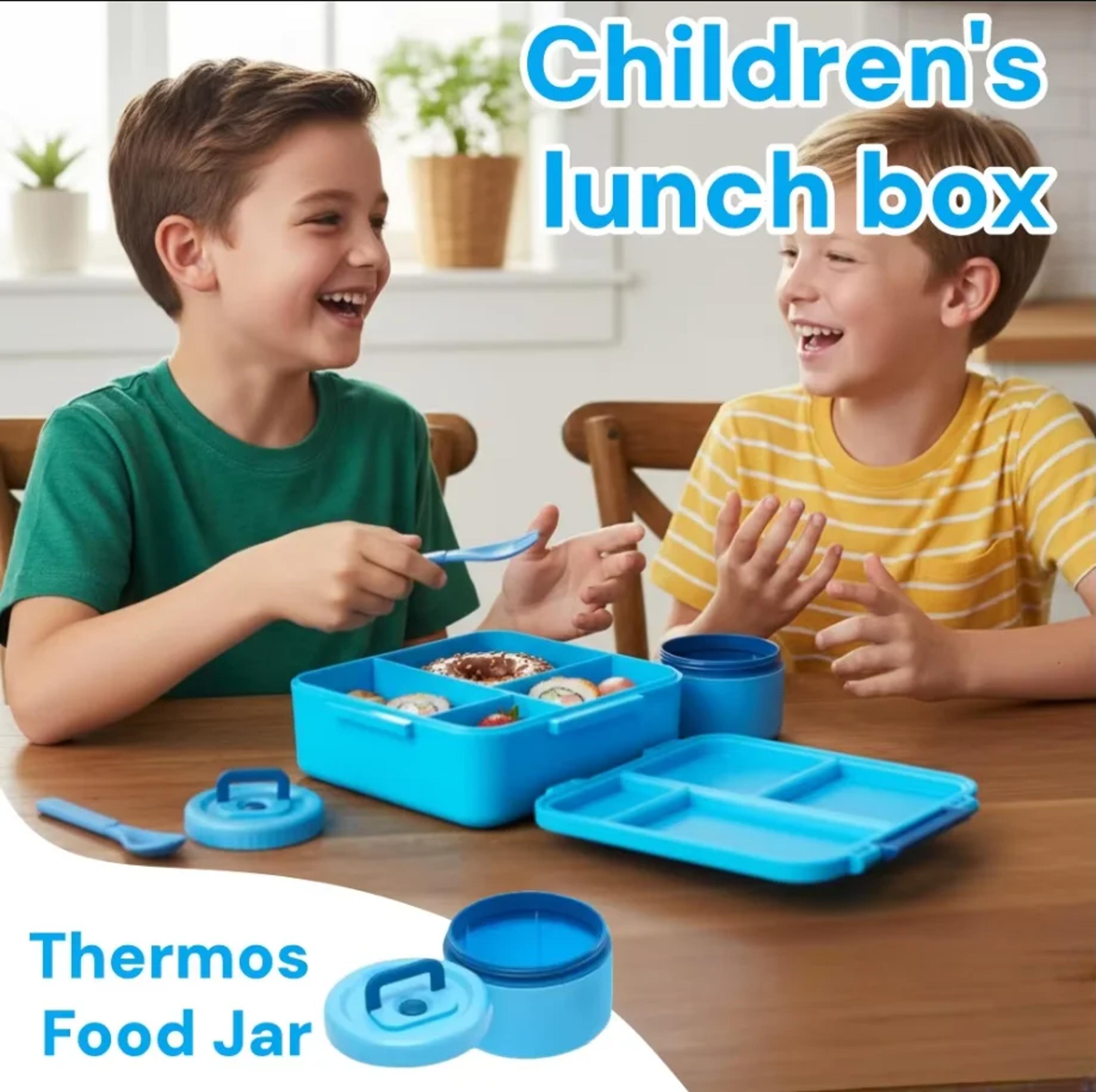 Smart Kids Bento Lunch Box Set With Back To School Backpack Ready Thermos And Leakproof Food Storag 1